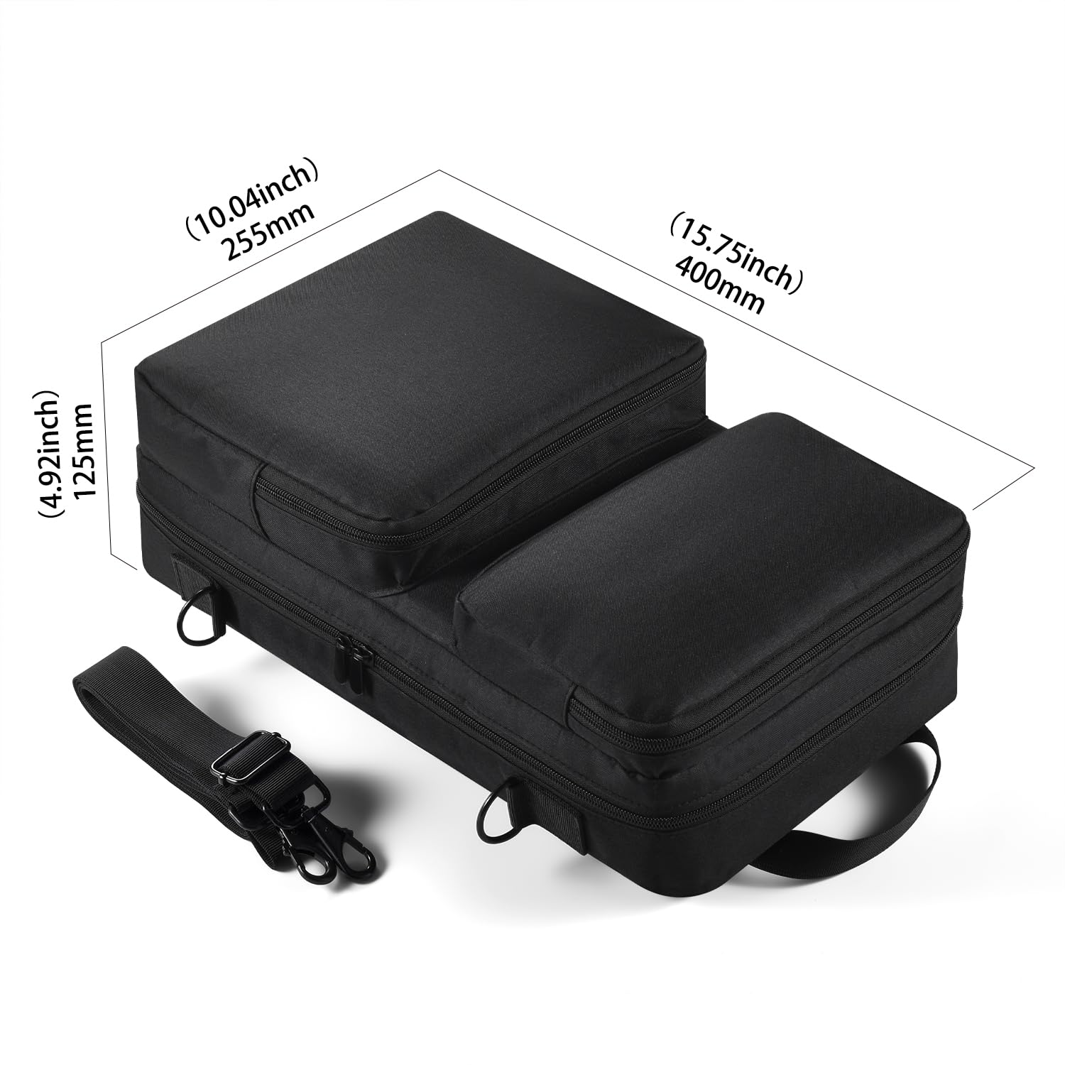 Suitable for AlphaTheta DDJ-FLX2, Pioneer DDJ-200/WeG04, Hercules Inpulse 200/MK2 and other models of disc players, portable adjustable shoulder strap must travel large capacity storage bag - Image 3