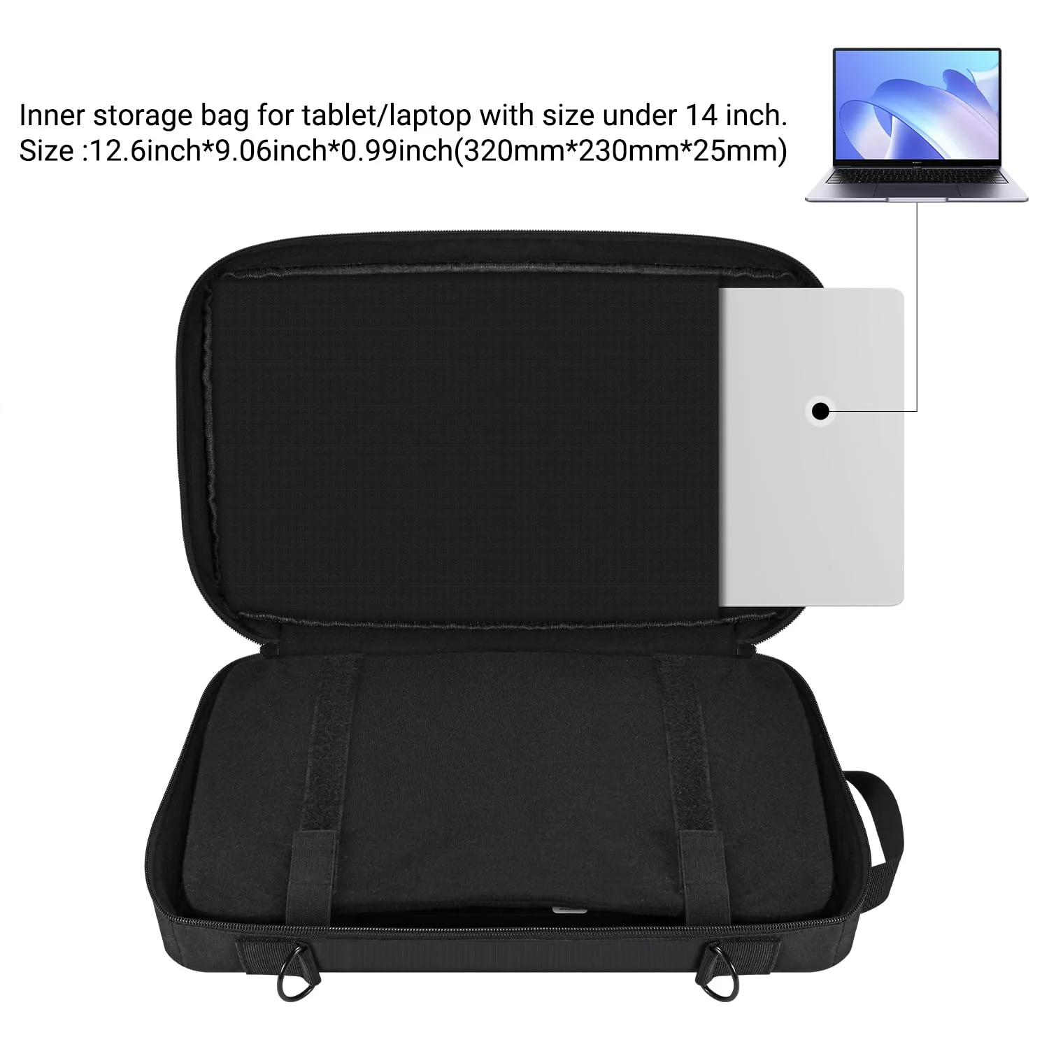 Suitable for AlphaTheta DDJ-FLX2, Pioneer DDJ-200/WeG04, Hercules Inpulse 200/MK2 and other models of disc players, portable adjustable shoulder strap must travel large capacity storage bag - Image 6