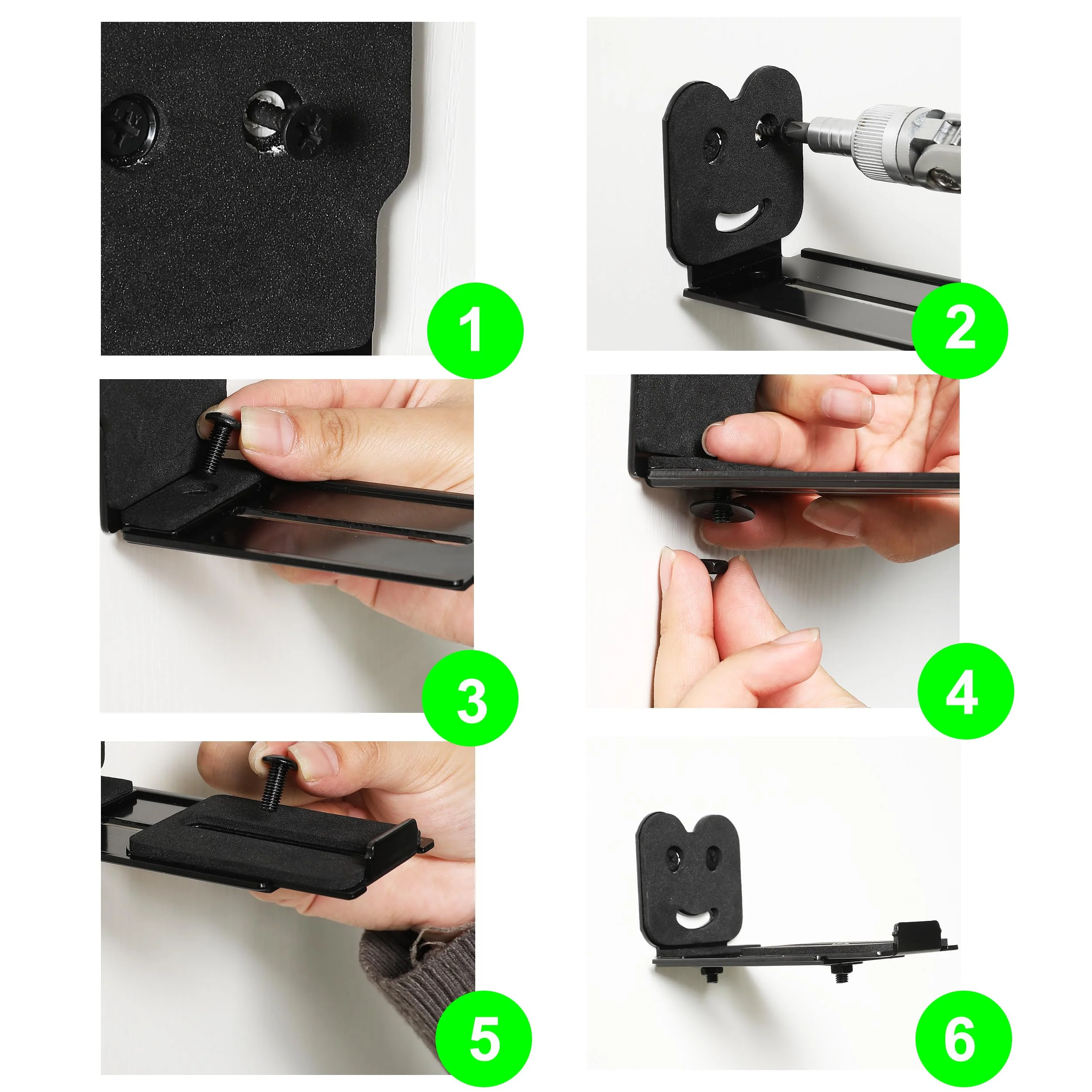 Suixing Adjustable Soundbar Mount, Universal Sound Bar Wall Brackets Works with Most Sound bar Mounts, Length Adjustable 3.4''-5.2'', Removable and Lockable Mounting Bracket(Curved) Black_3.4"-5.2" Length Adjustable 3.4"-5.2" - Image 6