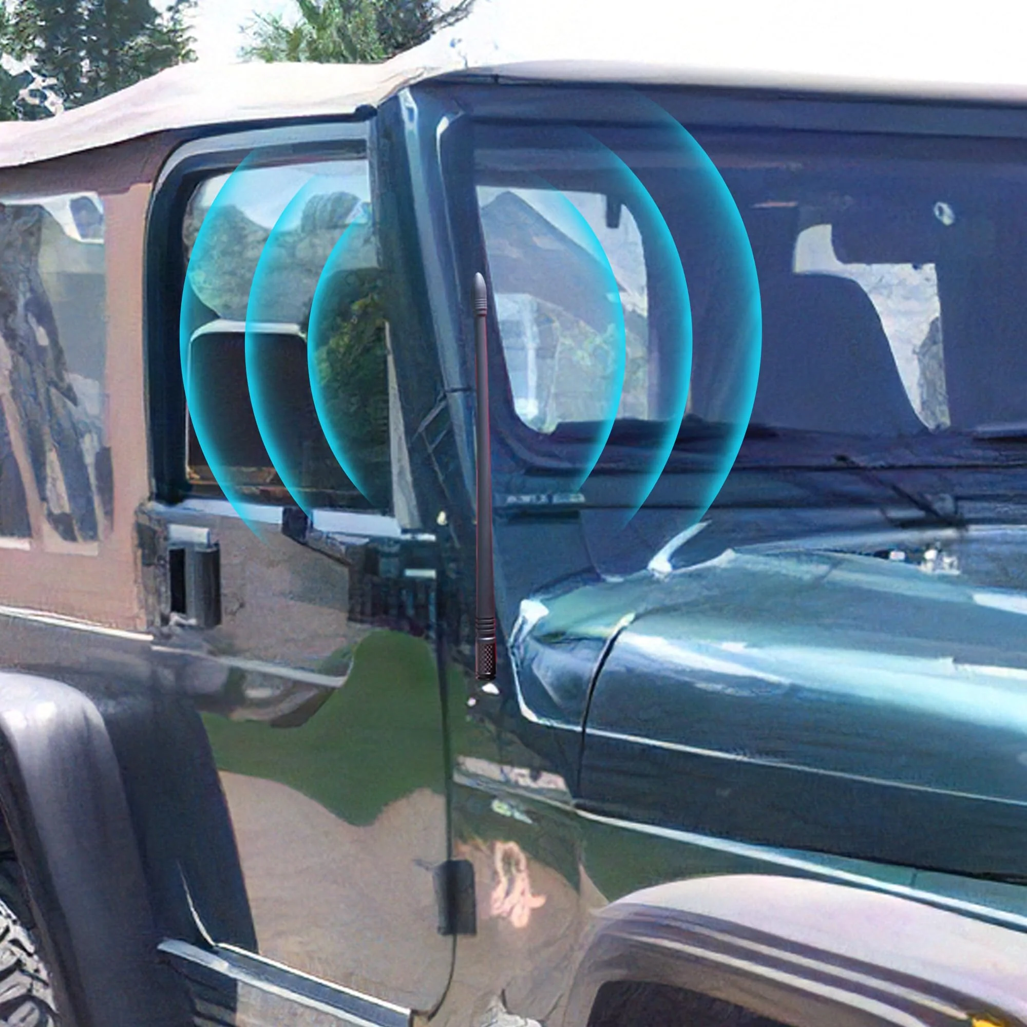 sukemichi 13 Inch Antenna for 1997-2006 Jeep Wrangler TJ, Highly Canductive Copper Internal Core, Perfect Replacement fit for Jeep TJ For Jeep Wrangler TJ - Image 2