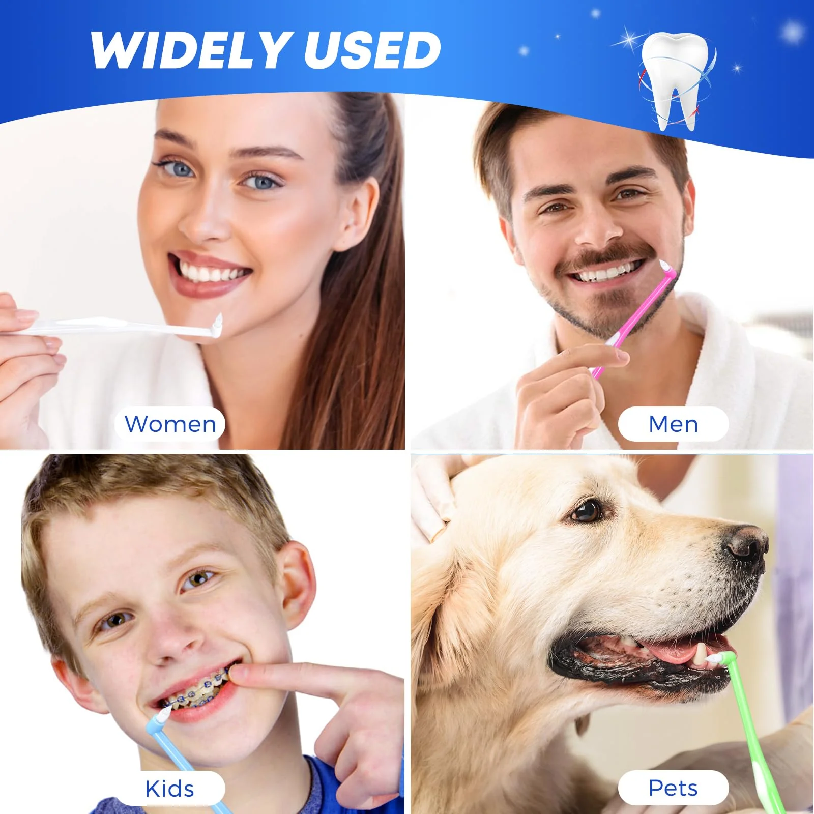 Sularpek Pack of 4 Tuft Toothbrush, Tuft Brush with Independent Protective Caps, Soft Tufted Toothbrush, Interdental Brush for Orthodontic Braces and Bridges, Detail Cleaning Pack of 4 Tuft Toothbrushes - Image 7