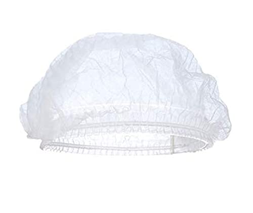Sumedtec - Pack of 100 White Disposable Non-Woven Elastic Anti-Dust Hair Protection Caps for Hospital Laboratory Doctor Nurse Food Service Tattoo - Image 3