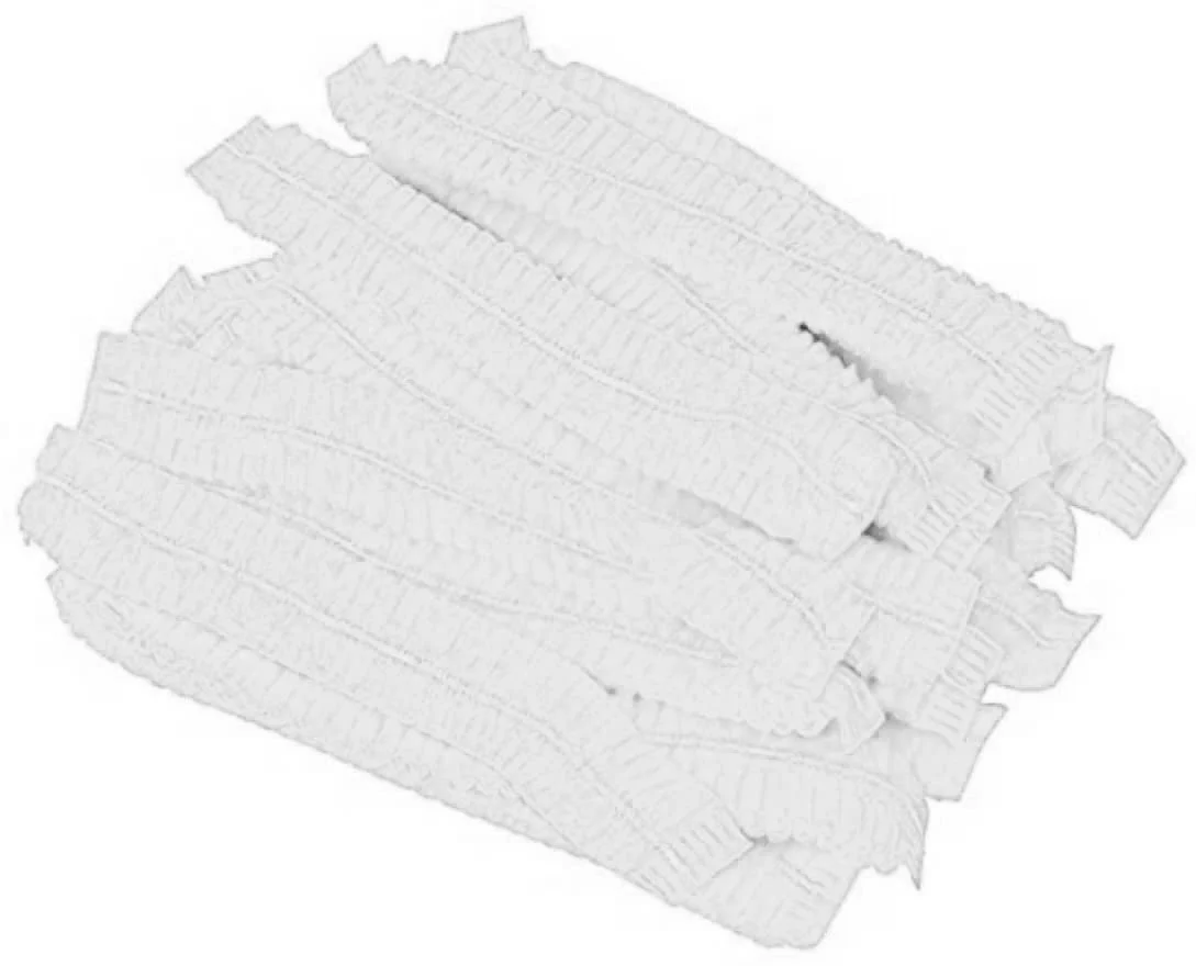 Sumedtec - Pack of 100 White Disposable Non-Woven Elastic Anti-Dust Hair Protection Caps for Hospital Laboratory Doctor Nurse Food Service Tattoo - Image 4