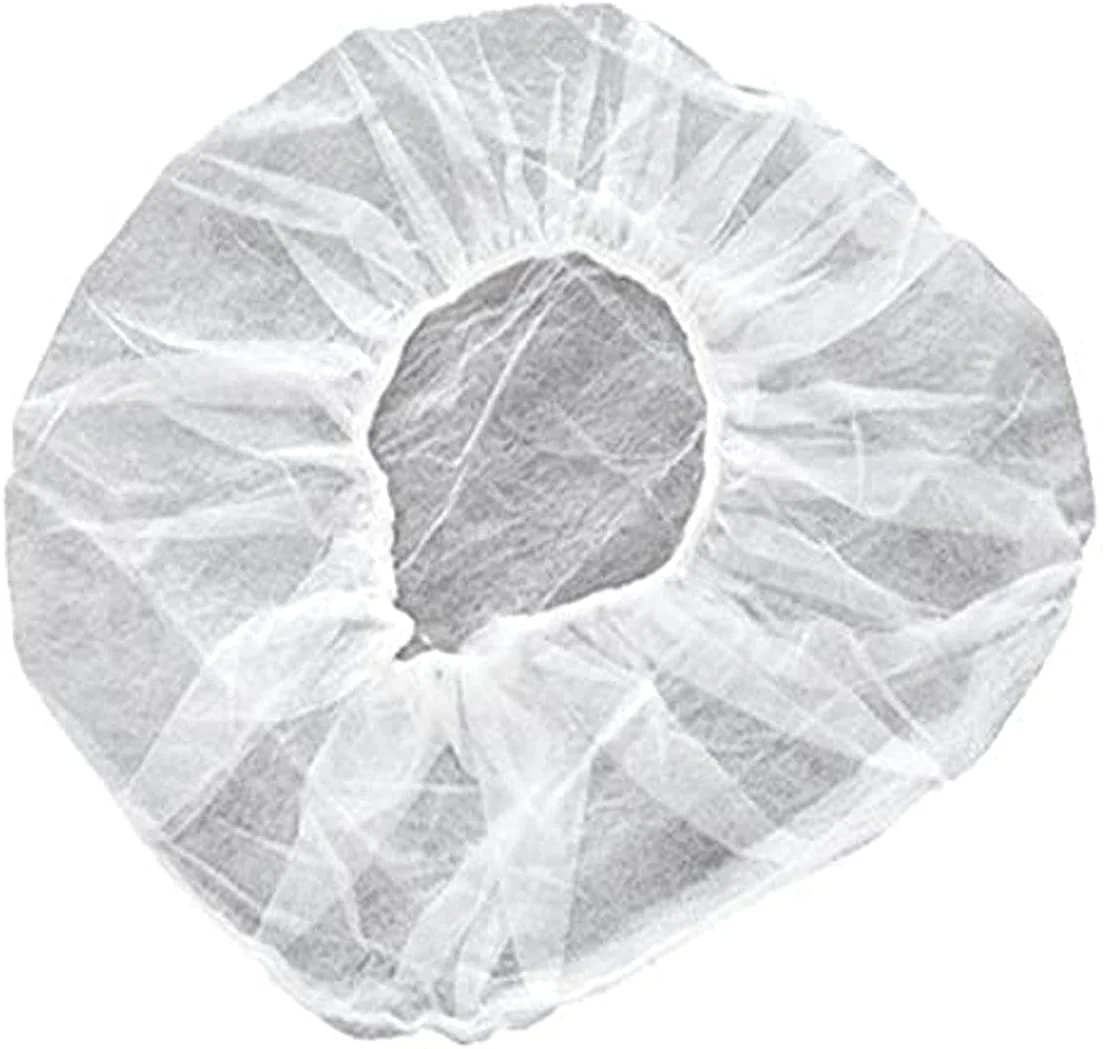 Sumedtec - Pack of 100 White Disposable Non-Woven Elastic Anti-Dust Hair Protection Caps for Hospital Laboratory Doctor Nurse Food Service Tattoo - Image 5