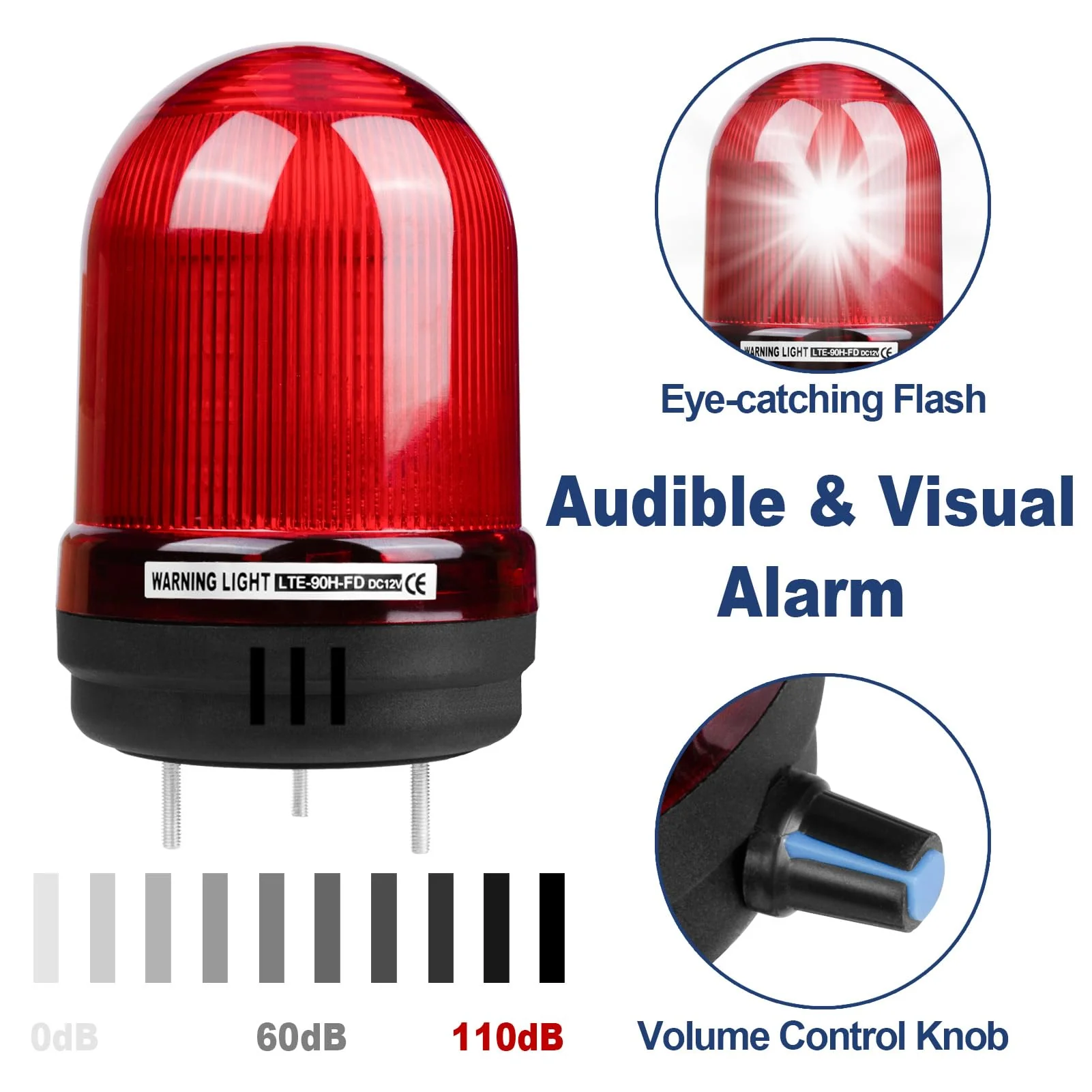 Sump Pump Alarm, High Water Leak Detection, with 110dB Loud Alarm and LED Indicator, 5ft Probe Cable, Suitable for Indoor/Outdoor Systems in Basements, Septic Tanks, and Sumps - Image 2