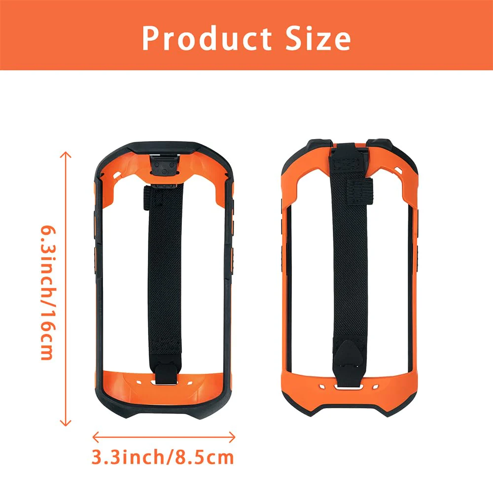 SUNELL Protective Case Rugged Cover with Handstrap for Zebra TC52AX Handheld Barcode Scanner Mobile Computer, Orange Boot and Nylon Hand Strap for Extra Protection (SG-TC52AX-LORGB-01) - Image 4