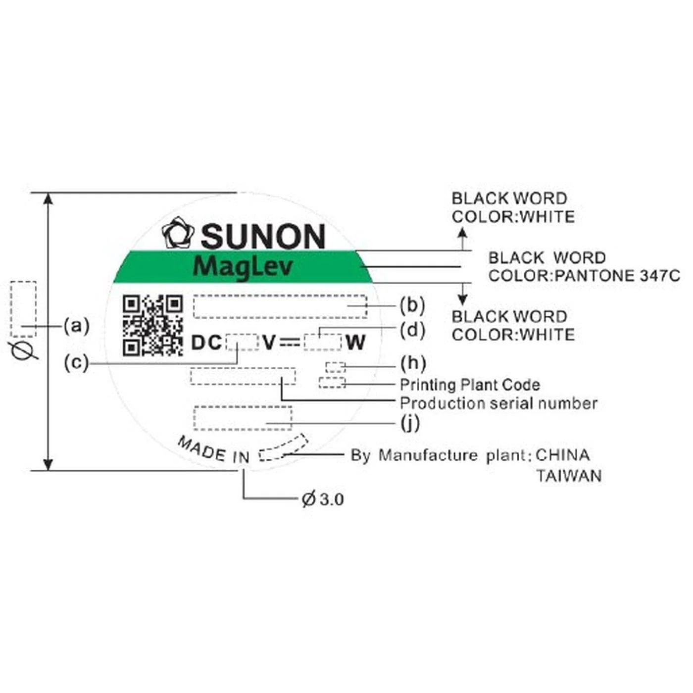 Sunon MF80252V11000UA99 Fan 24 V DC 1.56 W 80 x 80 x 25 mm 69.6 m³/h 69.6 m³/h 69.6 m³/h - Image 4