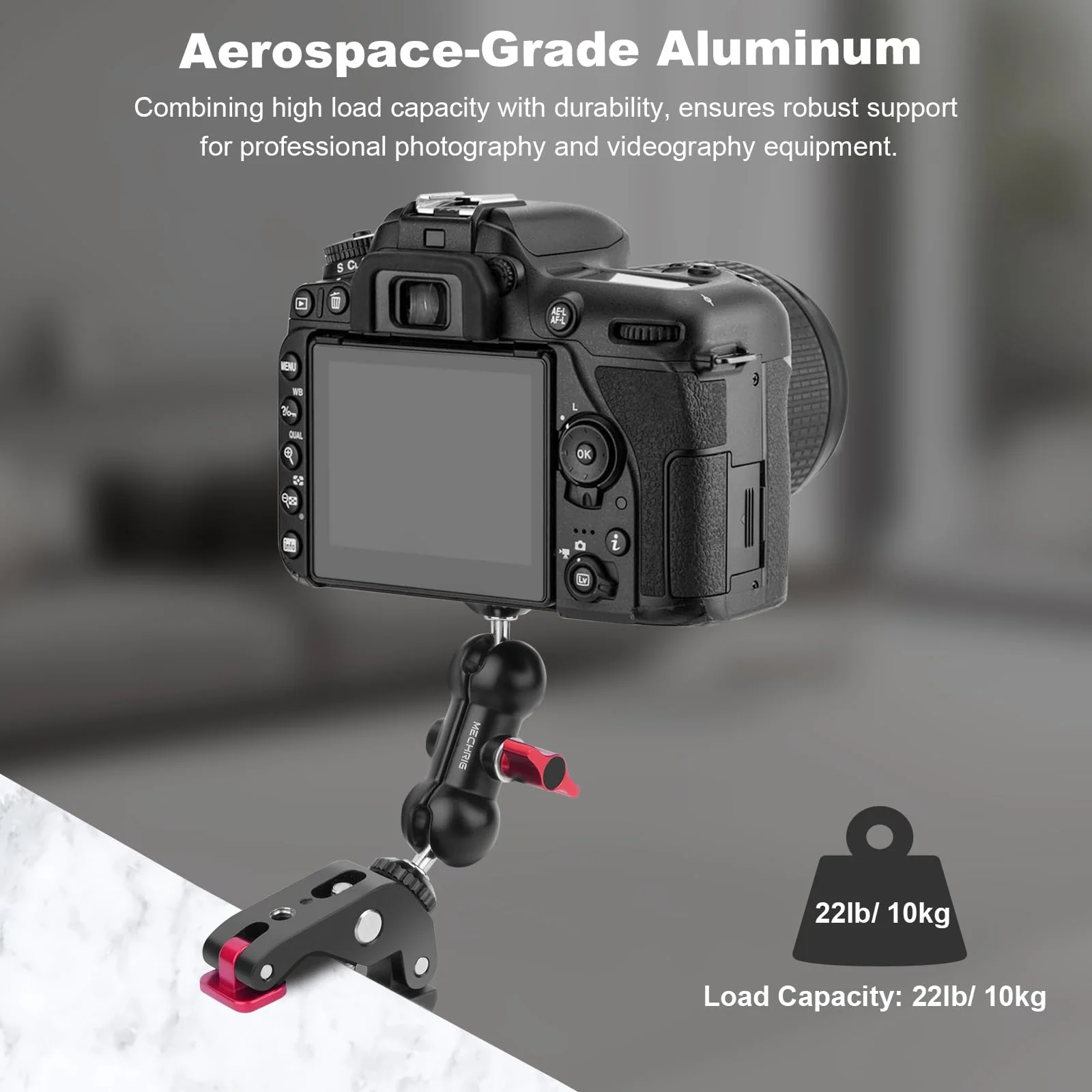 Super Clamp with Dual Ballhead Magic Arm, Aluminum Camera Clamp Mount Kit for DSLR Action Camera/Phone/Monitor/Video Light/Microphone, Camera Mount for Tripod/Desk/Tube (SY006) - Image 7