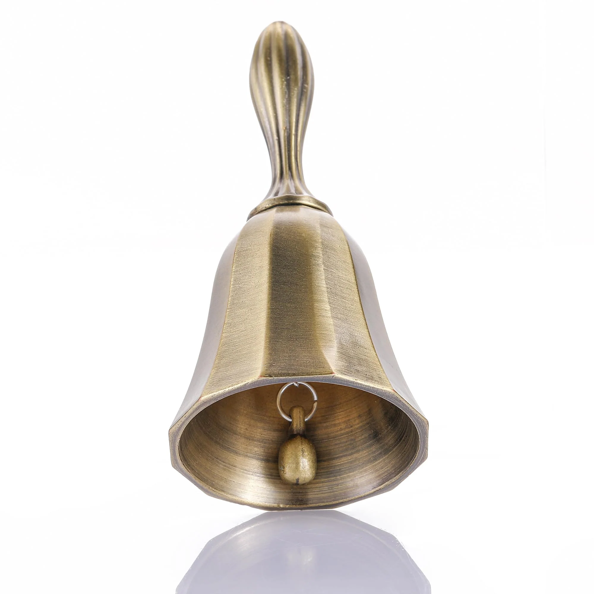 Super Loud Solid Brass Hand Call Bell for Ringing at Wedding, Hand Bells for Seniors Bedside, Teacher Classroom Bell, Dinner Bell, Tibetan Bells, Meditation Bell, Gift for Bedridden Kids Mom - Image 7