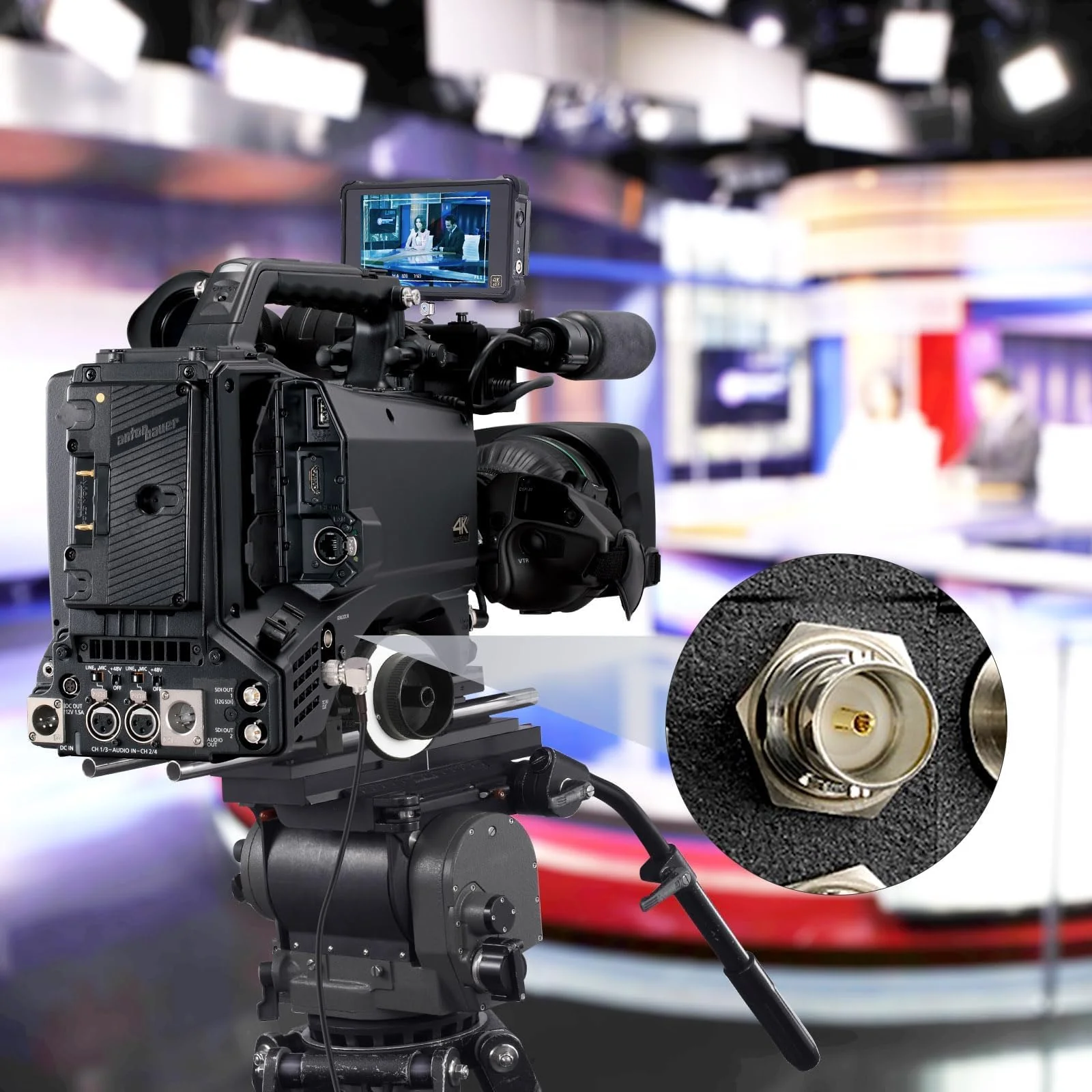Superbat 3G/6G SDI Cable 15ft BNC Male to Male Belden 1855A Cable 75 ohm Right Angle SDI Cord Support HD-SDI/3G-SDI/4K/6K Video for Blackmagic Converter Monitor Switch Camera 16ft 1pcs right angle to right angle - Image 5