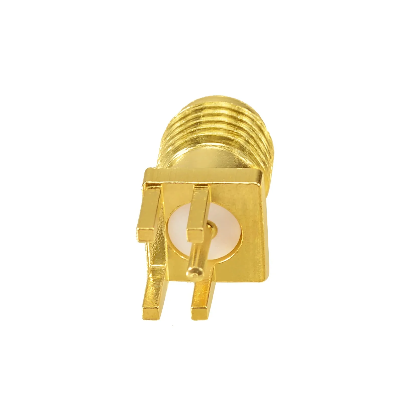 Superbat SMA Female Adapter Edge PCB Mounting | Vertical Through Adapter | 0.051 Inch End Launch Solder Connection | 50 Ohm Gold | Pack of 10 .051" Straight Connector - Image 5