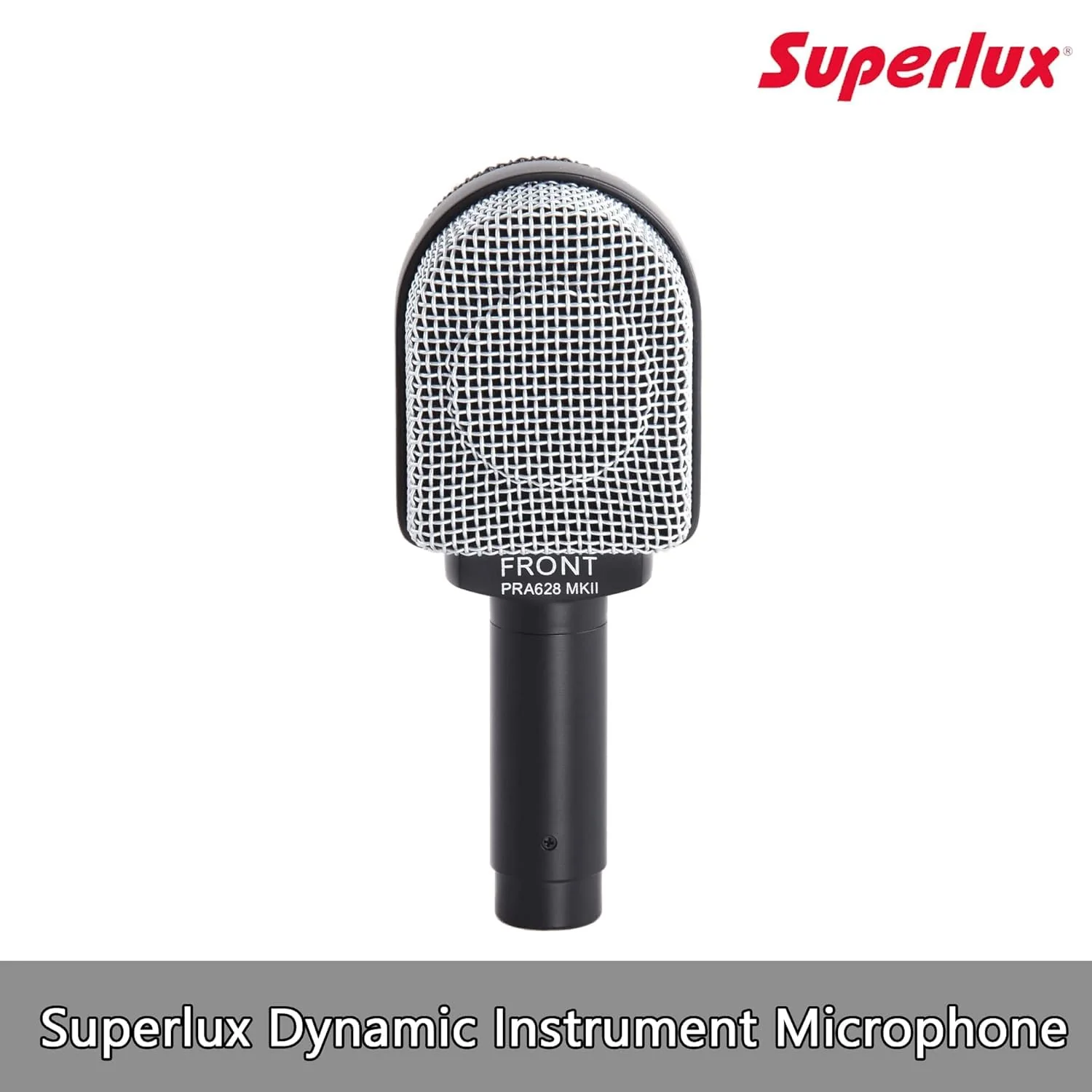 Superlux PRA628MKII Professional Dynamic Instrument Microphone, Wired Super-Cardioid Mic for Guitar/Bass Amps & Live Sound. Recording for Studio and Live Performance, Road-Ready with Clamp & Bag - Image 4
