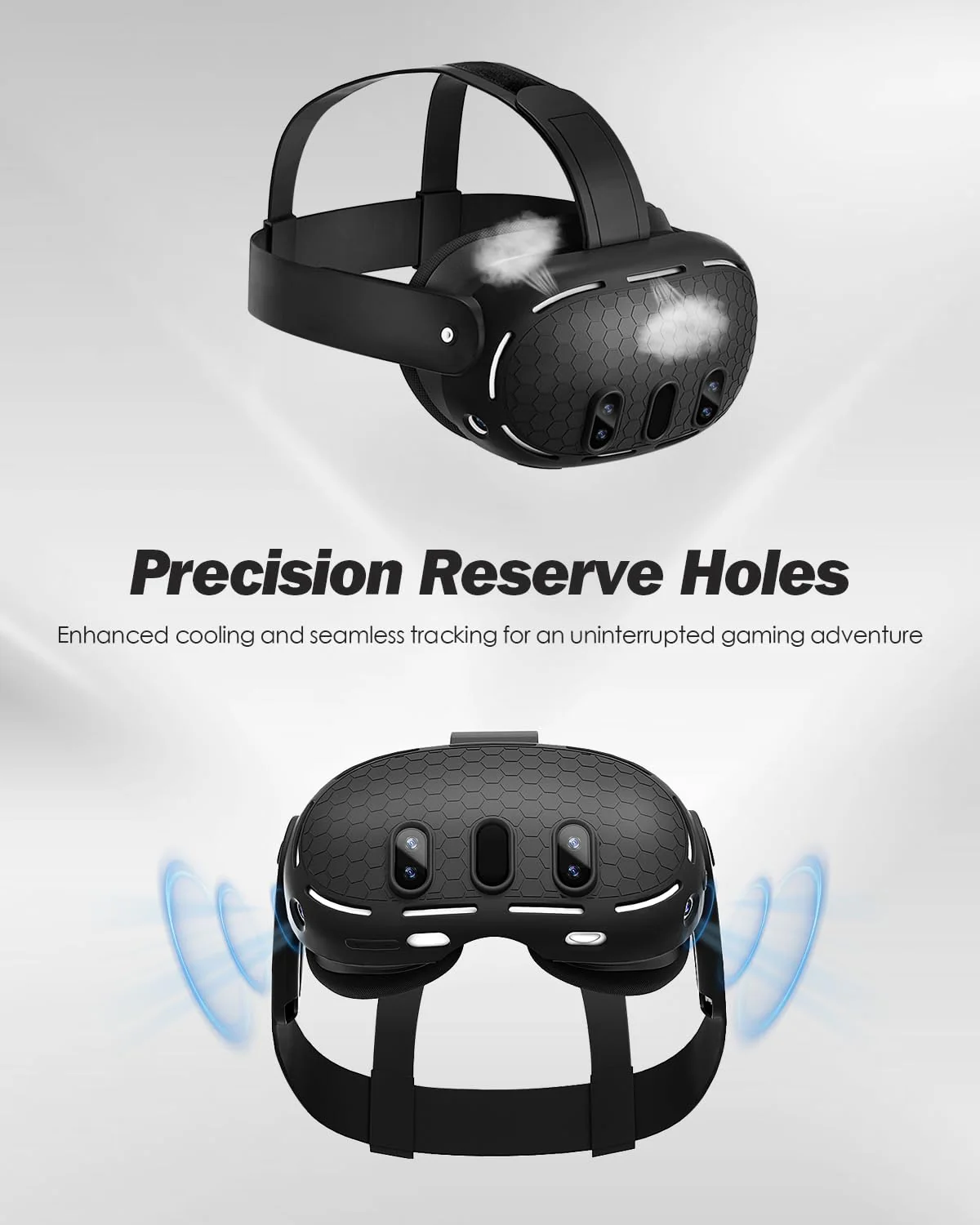 SUPERUS Silicone Head Strap & Protector Cover for Meta/Oculus Quest 3 Accessories - Latest All-in-One Design, Adjustable Lightweight Elite Strap Replacement Compatible with Meta/Oculus Quest 3 - Image 5