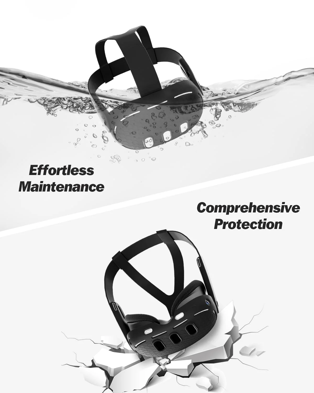SUPERUS Silicone Head Strap & Protector Cover for Meta/Oculus Quest 3 Accessories - Latest All-in-One Design, Adjustable Lightweight Elite Strap Replacement Compatible with Meta/Oculus Quest 3 - Image 6