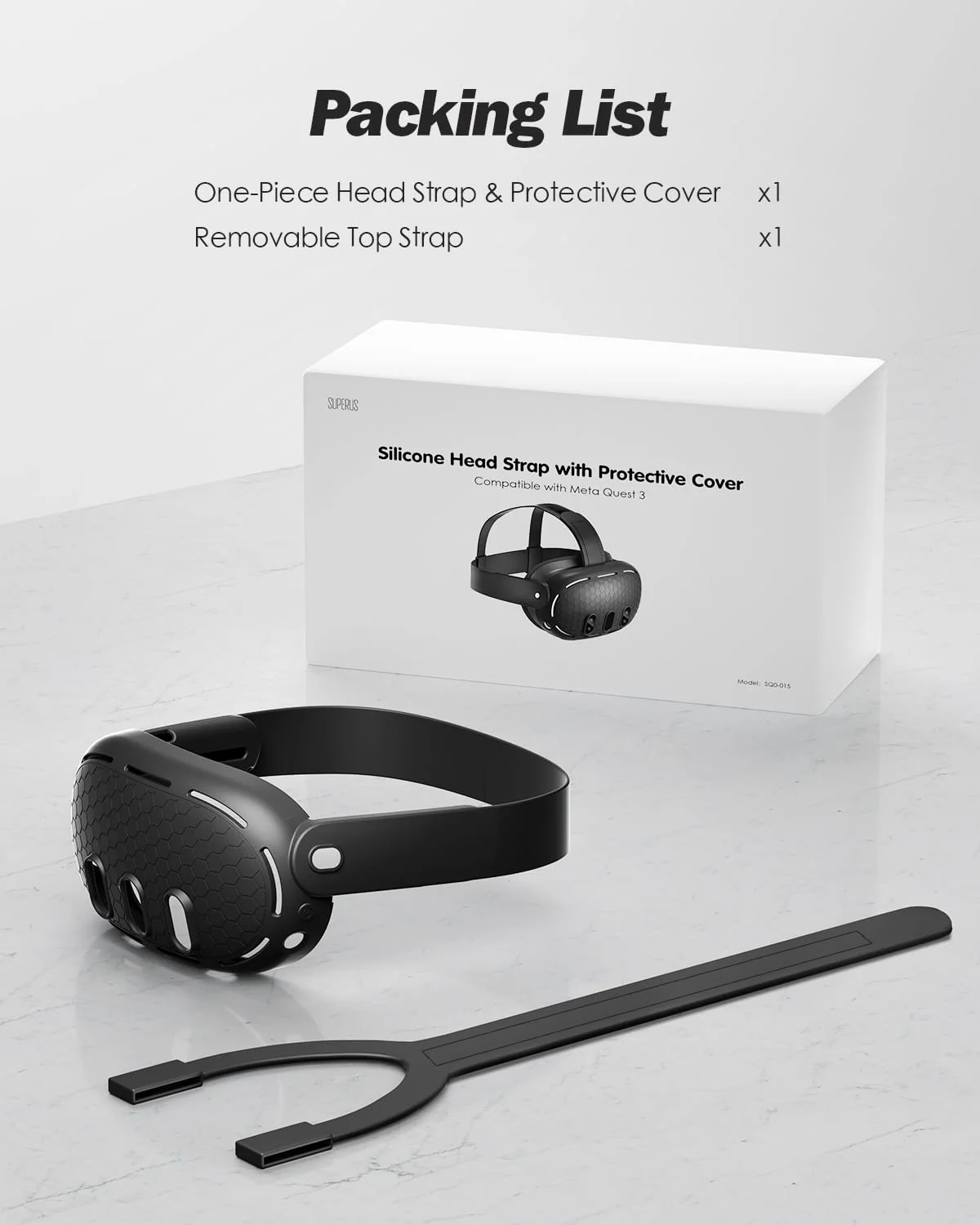 SUPERUS Silicone Head Strap & Protector Cover for Meta/Oculus Quest 3 Accessories - Latest All-in-One Design, Adjustable Lightweight Elite Strap Replacement Compatible with Meta/Oculus Quest 3 - Image 7