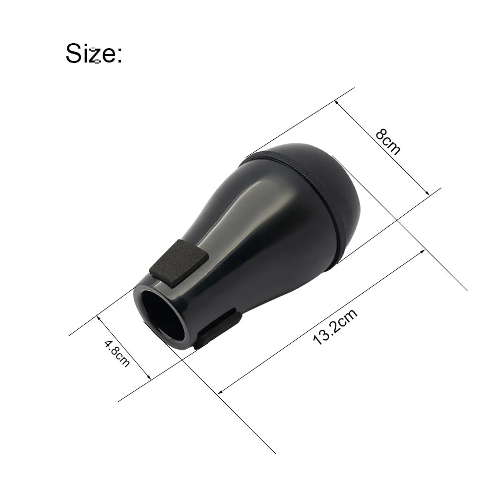 SUPVOX 2pcs Trombone Mute Plastic Tenor Trombone Straight Mute Lightweight for Practice Easy to Install Reusable Accessory for Musicians 13.2X8X4.8CMx2pcs Blackx2pcs - Image 7