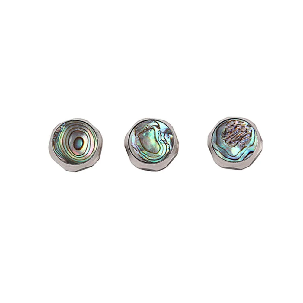SUPVOX Abalone Button Set for Trumpet - 3Pcs Metal Finger Buttons Replacement - Durable and Craftsmanship for Trumpet Instrument Lovers - Image 2