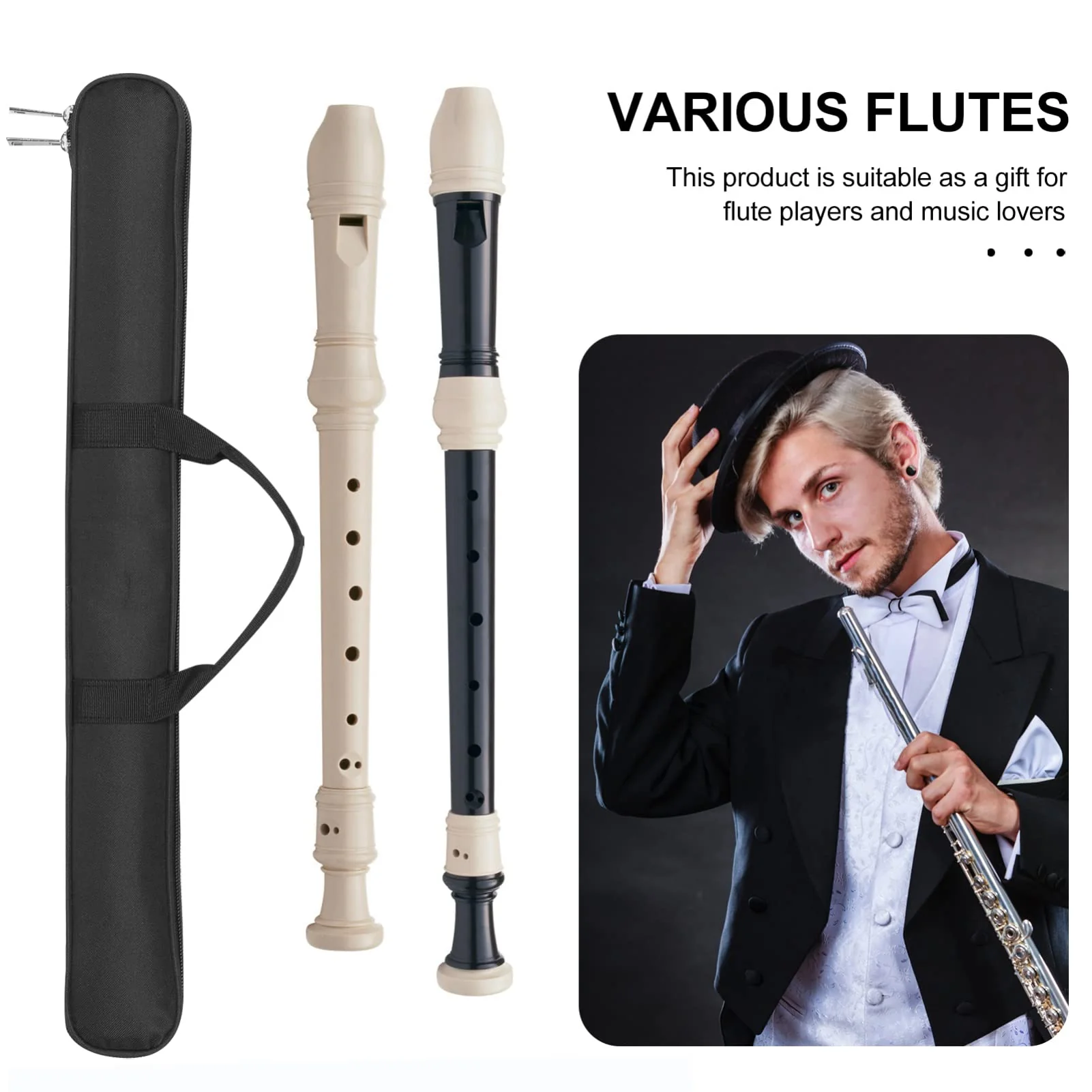 SUPVOX American Flute Flute Storage Bag Lightweight Flute Storage Case Flute Organizer Flute Carrying Pouch Trumpet Case - Image 3