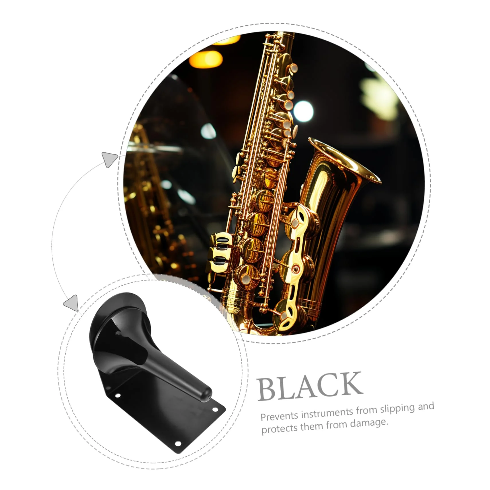 SUPVOX Clarinet Hanger Sax Storage Stand Clarinet Bracket Clarinet Stand Flute Storage Hanger Flutes Hanger Alto Saxophone Stand Flute Accessories Sax Holder Wall Mount Wall-mounted Metal - Image 8