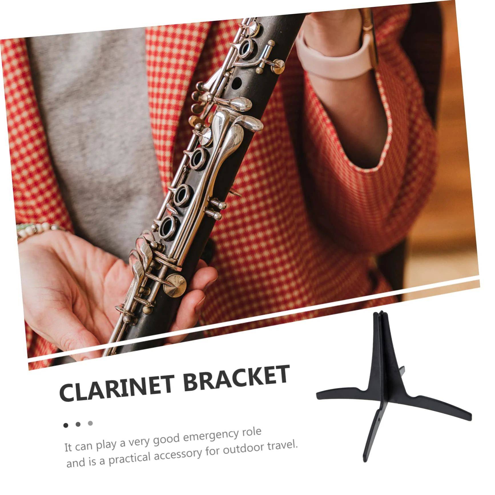 SUPVOX Clarinet Stand Desktop Stand Desktop Accessories Folding Bracket Soprano Sax Stand Cello Tail Rod Flute Stand Oboe Holder Stand Portable Clarinet Stand Clarinet Oboe Bracket Meter - Image 2