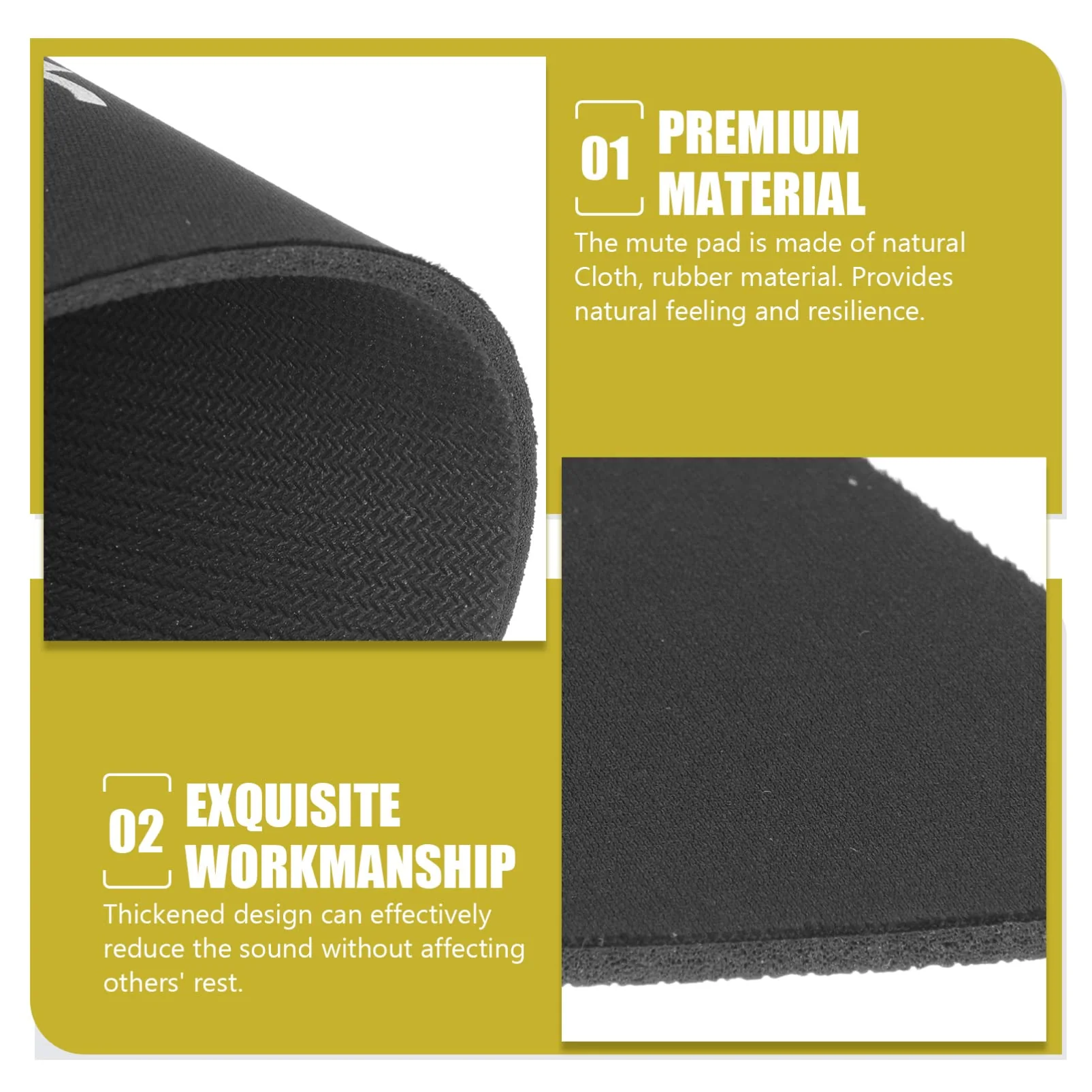 SUPVOX Drum Mute Pads 2pcs Cymbal Mute Silencer Pads Cymbals Percussion Accessory Mute Replacement Musical Instruments L Mute Pads Dampeners Dampeners Dampeners Mutes 40x27.5cm - Image 8