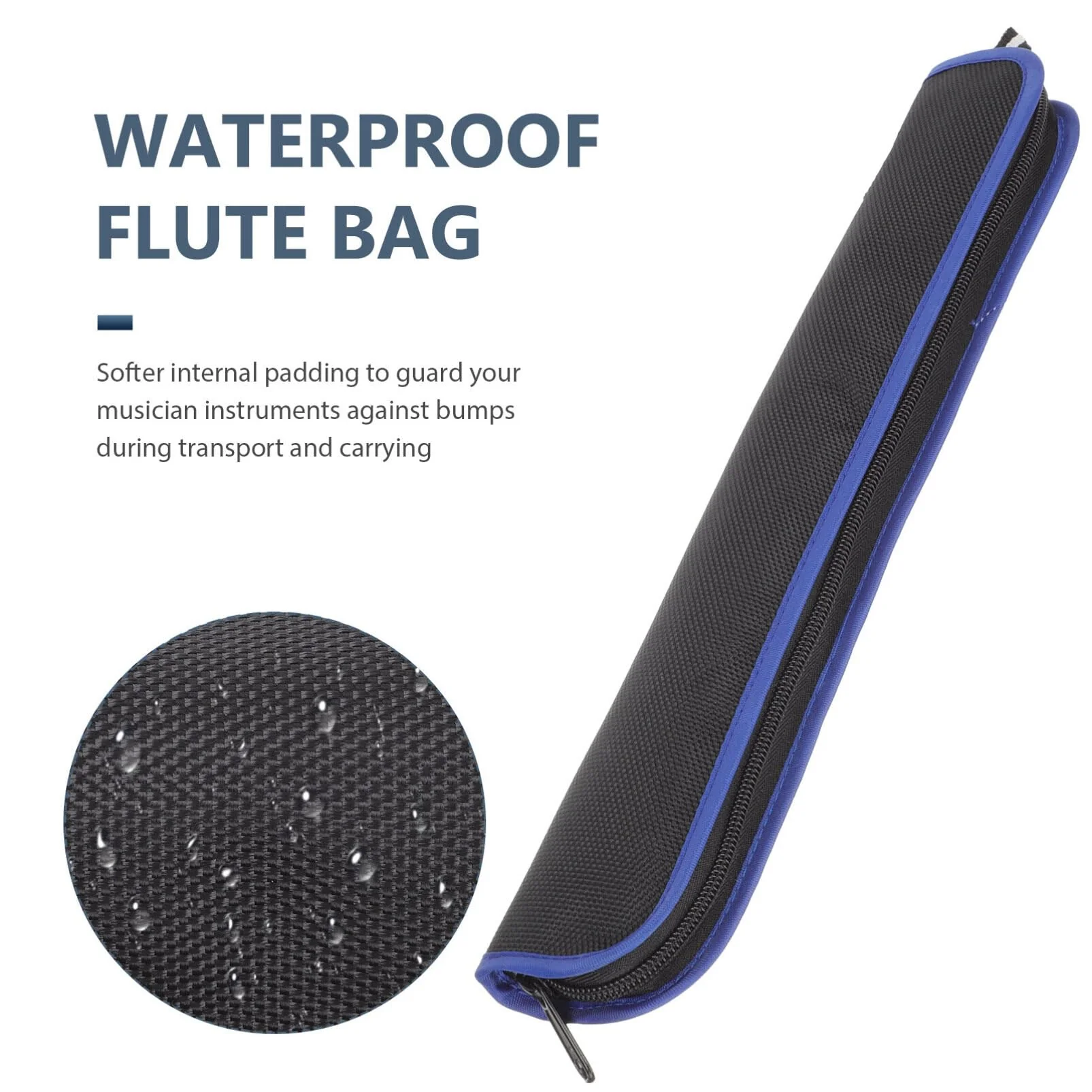 SUPVOX Sax Bag Blue Tote Bag Flute Carry Bag Flute Storage Bag Soprano Recorder Case Recorder Instrument Carrying Bag Flute Protective Case Soprano Recorder Case Bag Oxford Cloth Black - Image 3