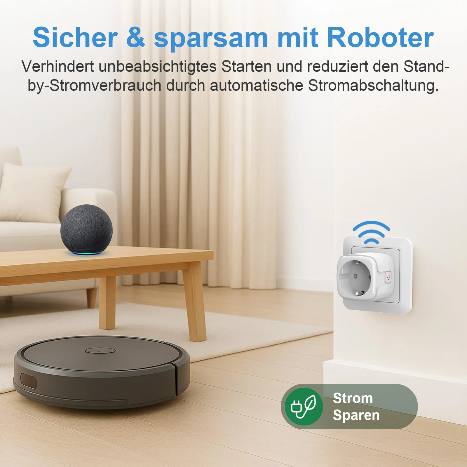 SURFOU WLAN Socket with Timer & Current Meter, Smart Plug 16A with App Control, Voice Control, Timer, for Alexa & Google Home, 2.4GHz WiFi, Remote Access, No Hub Required gray - Image 6