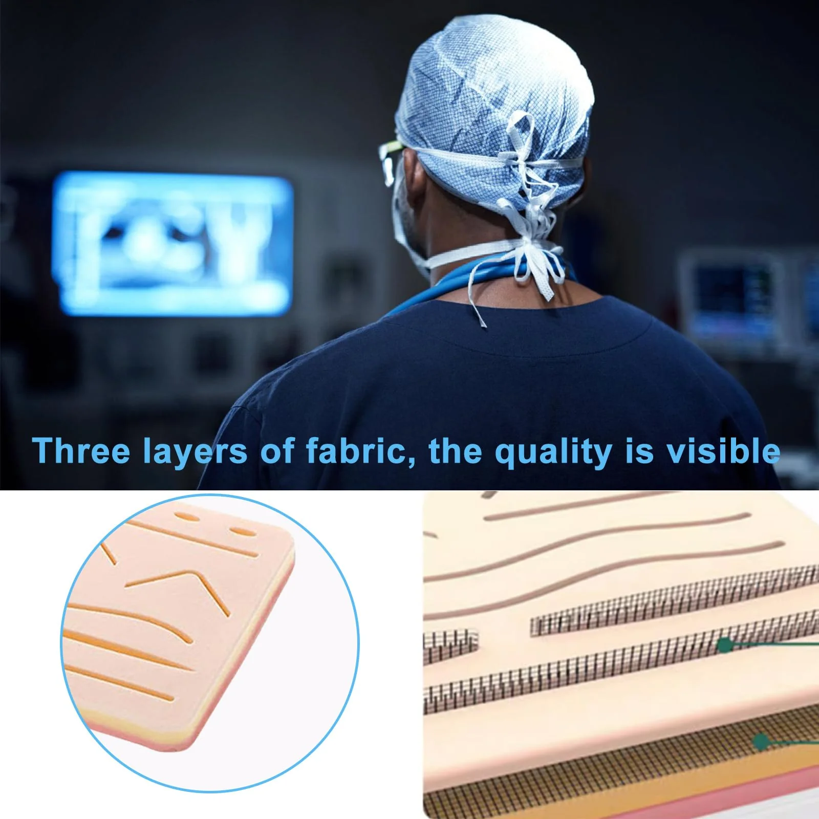 Surgical Suture Set: Suture Material Surgery, Suture Practice Kit, Silicone Sewing Pad with Tool Set, Wound Suture Exercise Set, Sewing Kit Medicine, Surgical Suture Set Wound Suture Exercise Set - Image 5