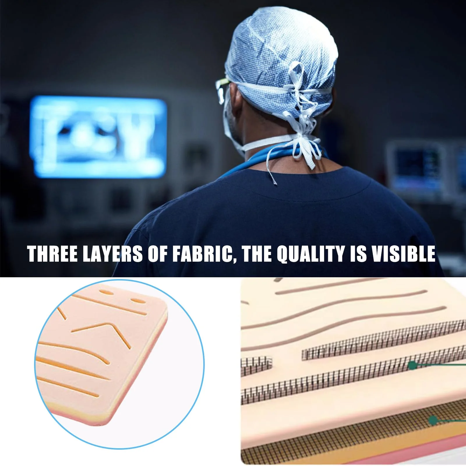 Surgical Suture Set, Suture Training Set, Wound Seam Exercise Set, Silicone Sewing Cushion with Tool Set, Suture Training, Suture Pad, Suture Practice Kit, Silicone Suture Simulator, Ideal Gift for - Image 5