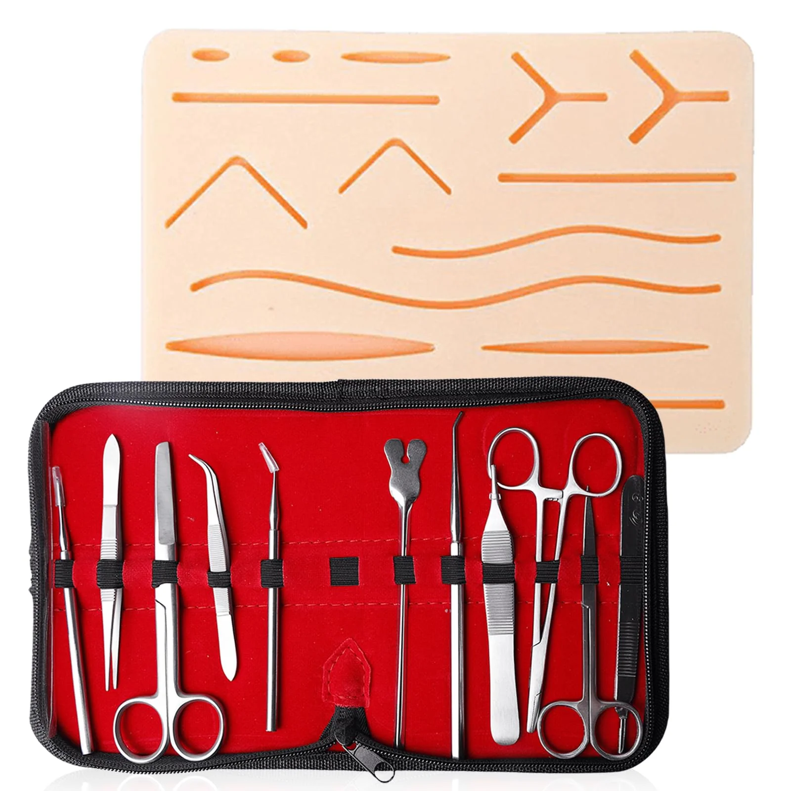 Surgical Suture Set, Suture Training Set, Wound Seam Exercise Set, Silicone Sewing Cushion with Tool Set, Suture Training, Suture Pad, Suture Practice Kit, Silicone Suture Simulator, Ideal Gift for - Image 7