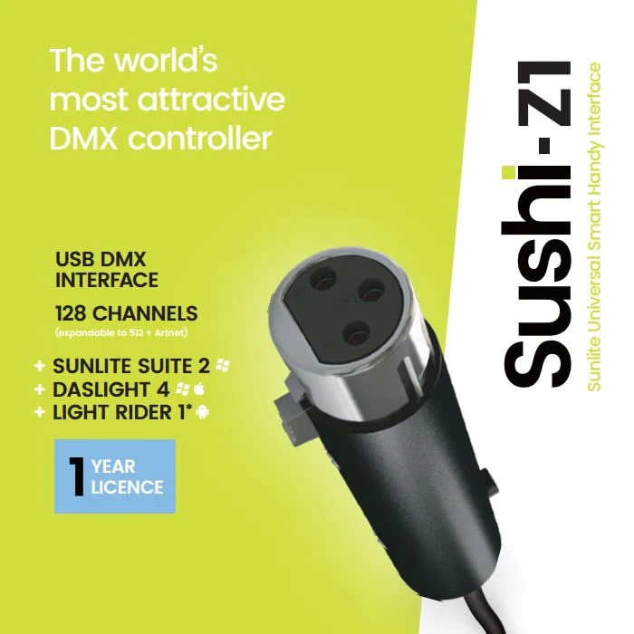 Sushi-Z1 DMX Lighting Controller - LED Lighting Control - Stage Light Controller - Image 9