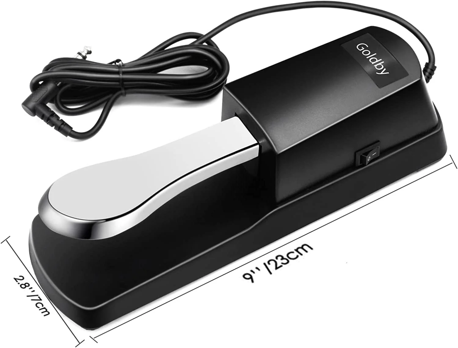 Sustain Pedal for Keyboard, Goldby Universal Keyboard Sustain Pedal for Yamaha, Casio, Roland, Korg Digital Pianos MIDI Keyboard Electronic Keyboards Electric Organ Synthesizer, 1/4 Inch Jack (Sliver) Sliver - Image 6