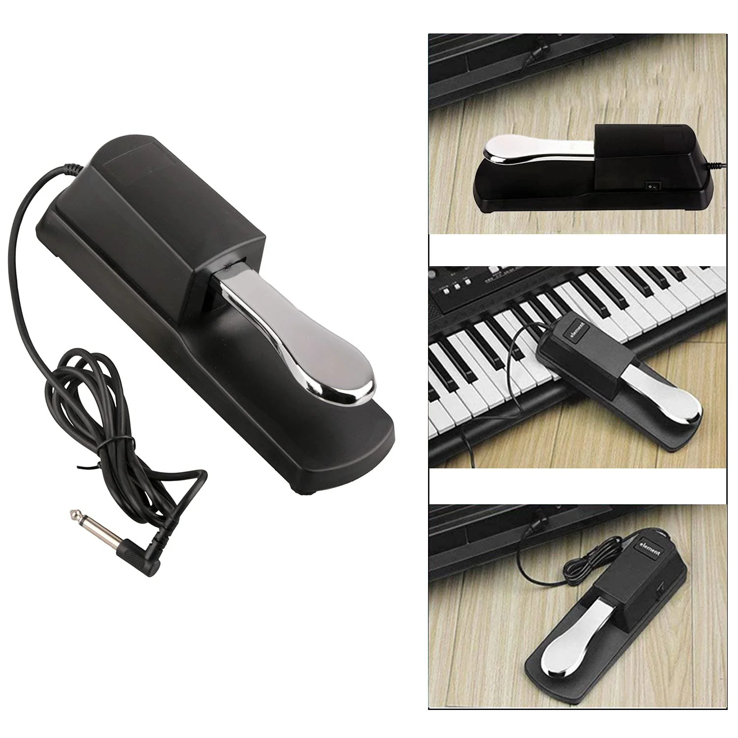 Sustain Pedal, Professional Damper Foot Pedal, Universal Piano Foot Pedal for Piano Midi Electronic Keyboards - Image 5