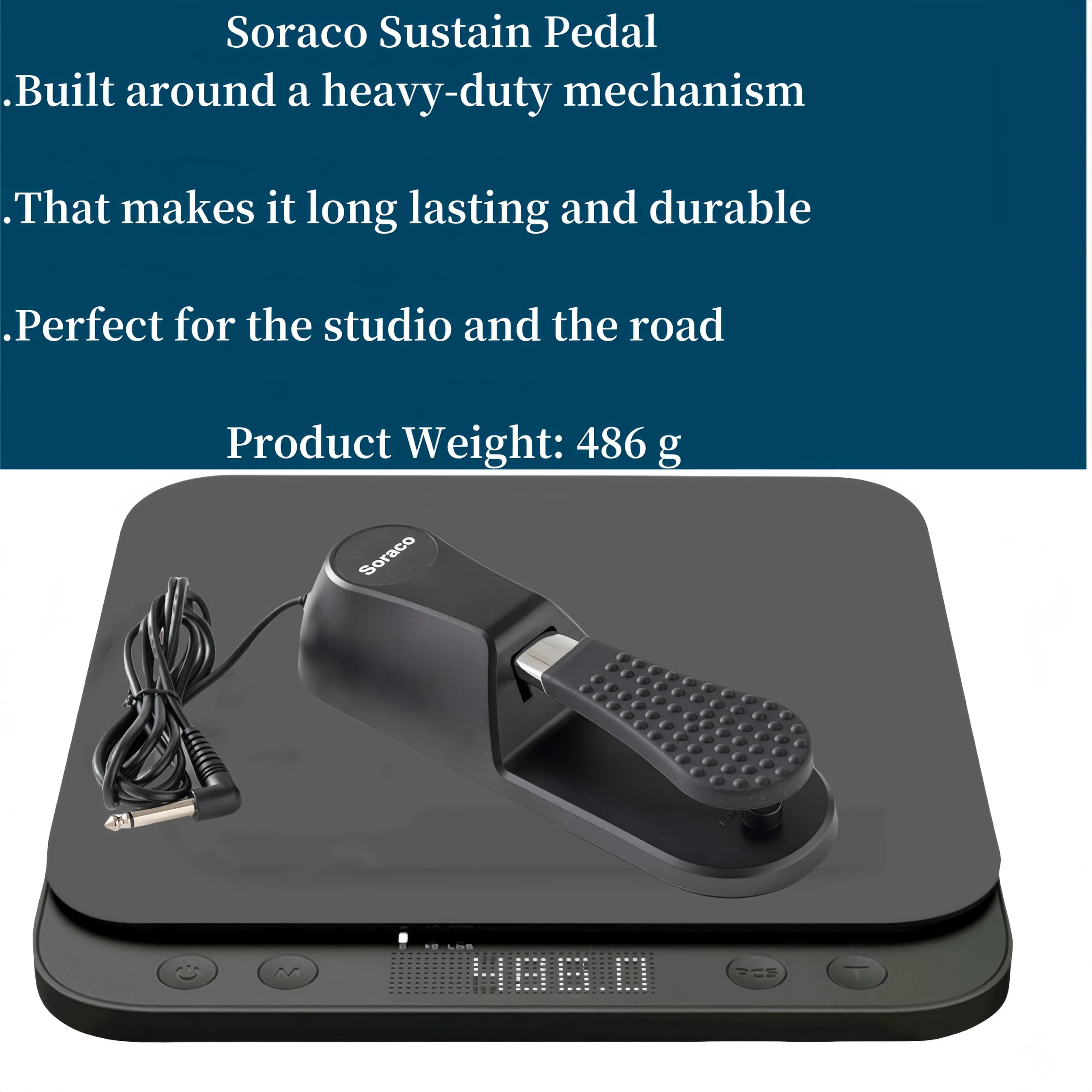 Sustain Pedal Univerdal for Keyboard with Polarity Switch for Yamaha Casio Roland Korg Behringer Moog Piano Midi Electronic keyboards Style Piano Foot Pedal (Upgrade Version) Upgrade Version - Image 6
