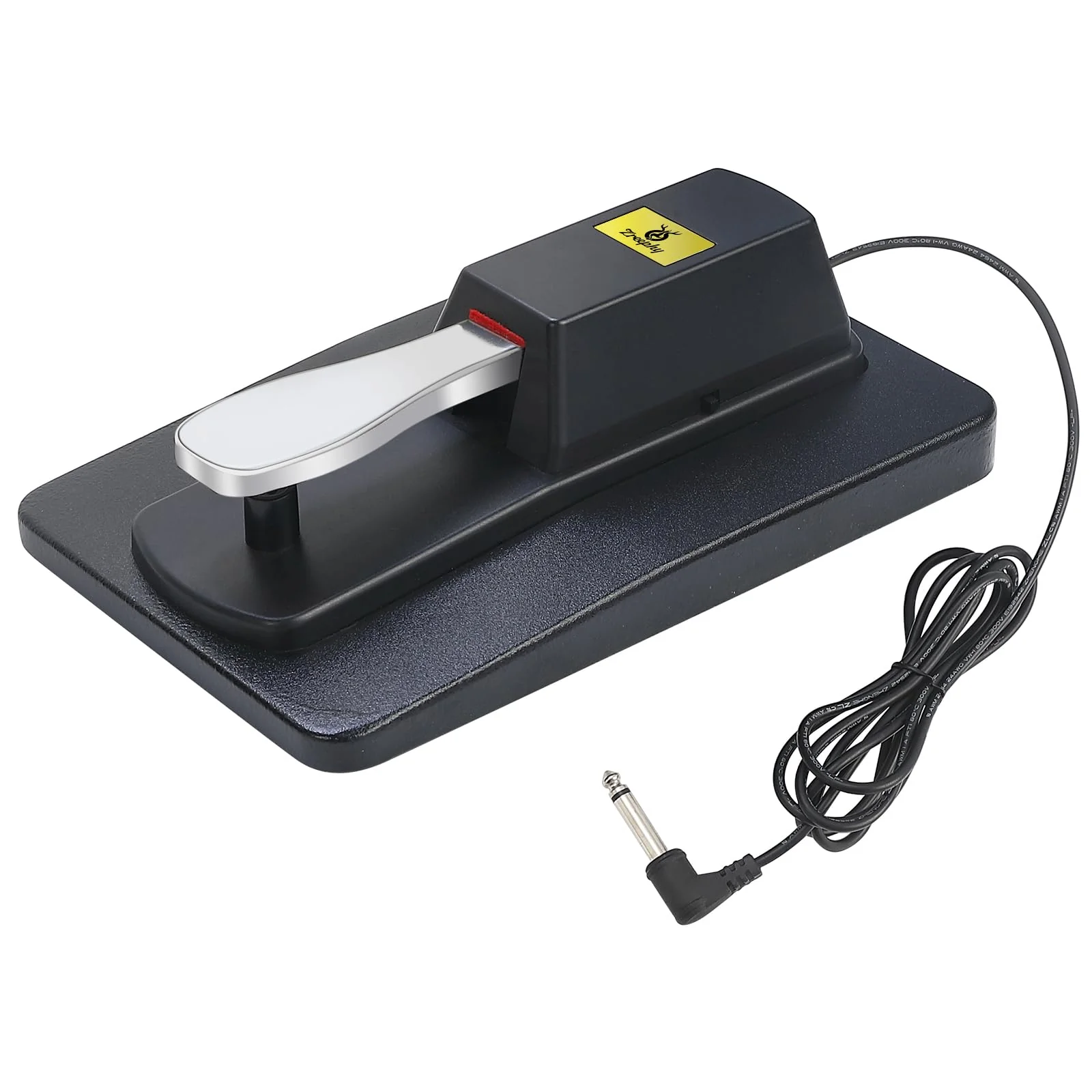 Sustain Pedal Universal Foot Controller Switch, 6.35mm 1/4" Jack Damper Pedal For Keyboards Digital Pianos MIDI Synthesizers Electronic Organ Tone Modules Drum Machines (Black) Black - Image 7