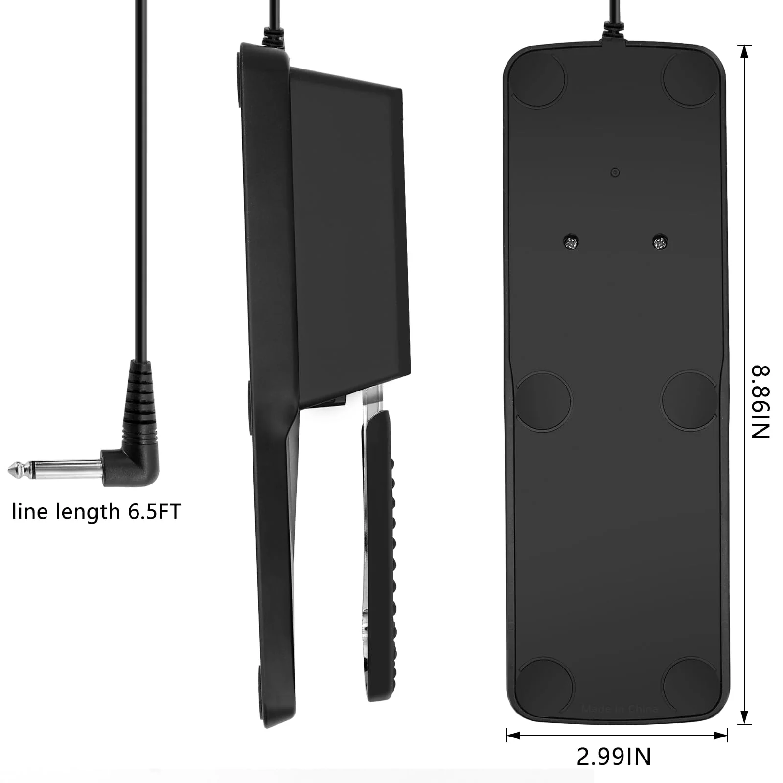 Sustain Pedal Universal for Keyboard, Piano Pedal with Polarity Switch for Digital Piano - Image 7