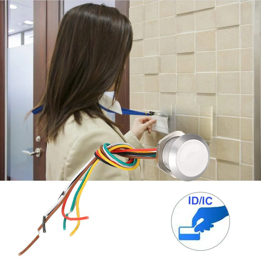 Sutinna RFID Reader, Mini RFID Controller, Built-in Waterproof Access Control Reader, Wiegand26/34 Interface for 125KHz (EM Card) / 13.56MHz (HID IC Card) (ID) Id - Image 5