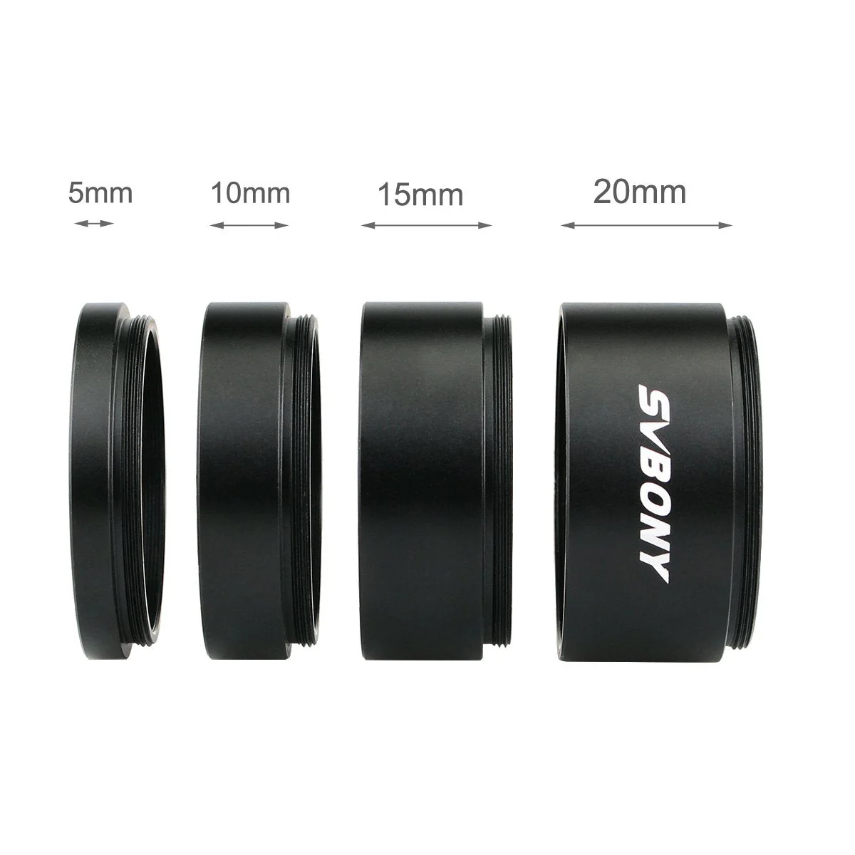SVBONY Extension Tube M42x0.75 on Both Sides Length T2 Extension Tube Kit Length 5mm 10mm 15mm 20mm - Image 6