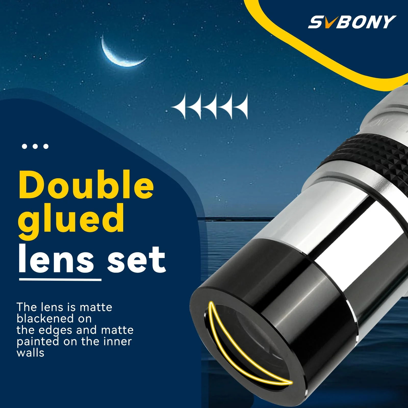 SVBONY SV137 Barlow Lens 1.25 Inch 2X Barlow Lens Metal Body Fully Multi Coated Telescope Accessory for Standard Telescope Eyepiece Astronomy - Image 3