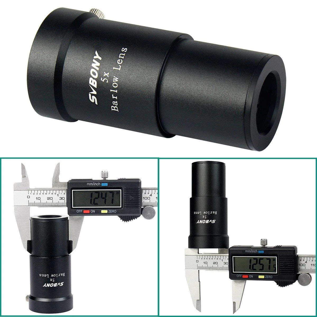 SVBONY Telescope Barlow Lens, 1.25 Inch Telescope Accessory, Fully Multi Coated Broadband Green Film Barlow Lens 5X for Telescope Eyepiece - Image 5