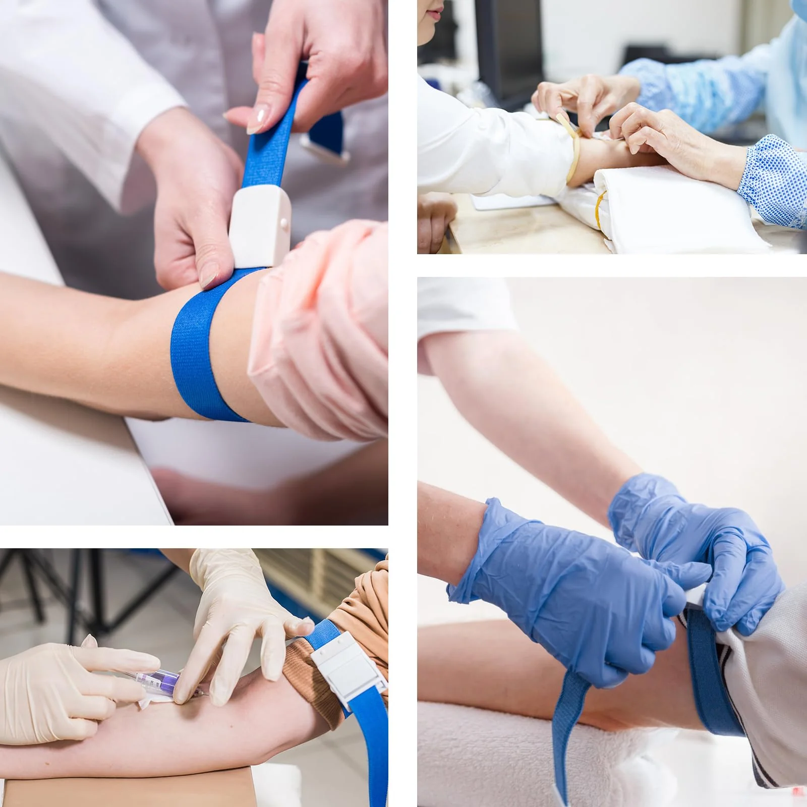 svpfuo Pack of 4 Storage Tubes, Tourniquet, Vein Congestion, Suitable for Outdoor Emergency Nursing, Pulse Pressure Band, First Aid Compression Band for Home, Adopting ABS, Nylon, Spandex Made of - Image 7