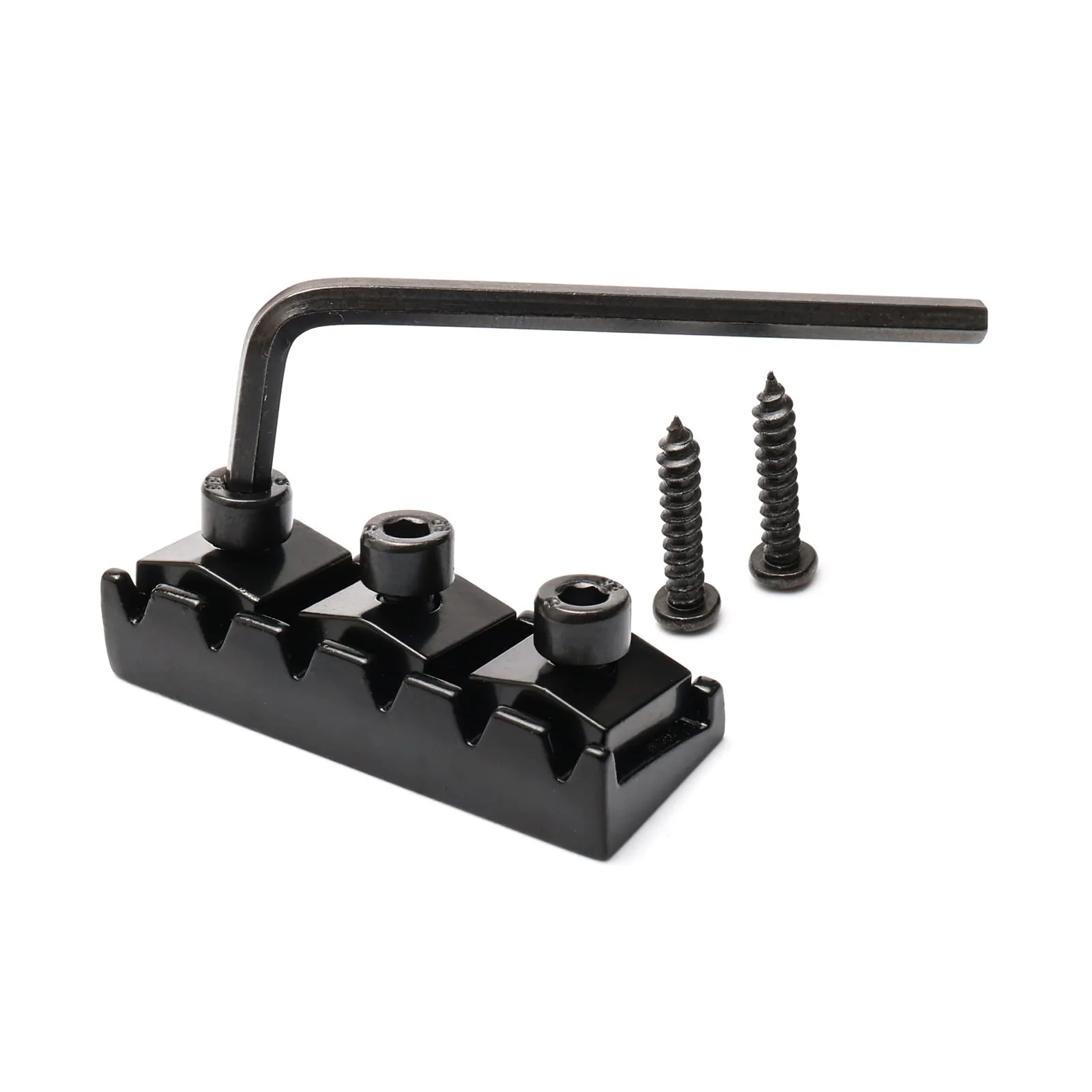 Swhmc Bridge Locking Nut 6 Strings Electric Guitar Tremolo Bridge Parts Set for Floyd Rose Type, Black - Image 3