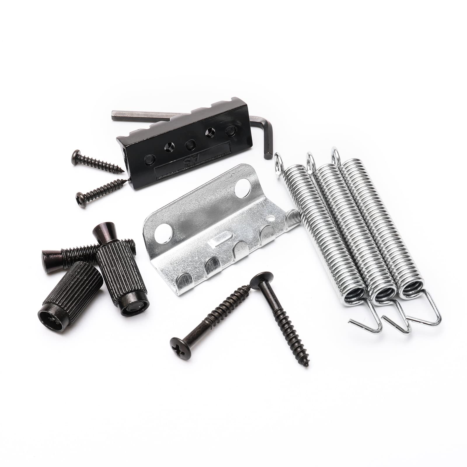 Swhmc Bridge Locking Nut 6 Strings Electric Guitar Tremolo Bridge Parts Set for Floyd Rose Type, Black - Image 6