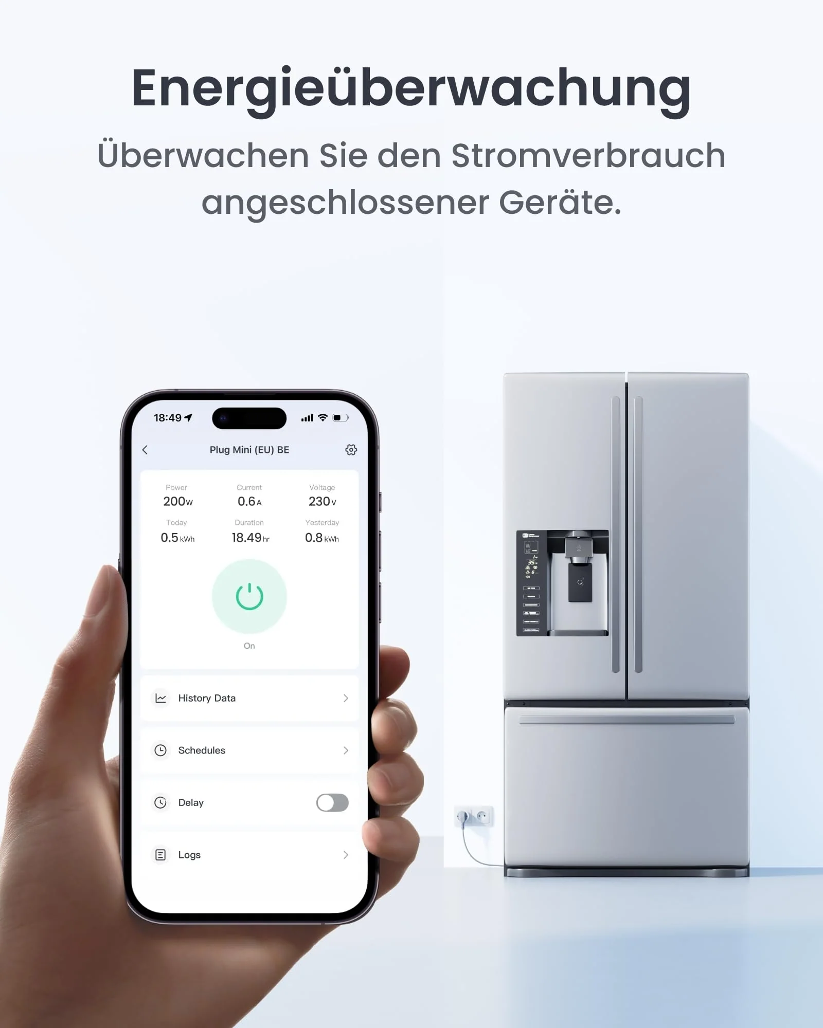 SwitchBot Plug Mini Matter Enabled with Power Monitoring, WiFi & Bluetooth Control, Compatible with Alexa, Google Home, Apple Home and Home Assistant, Voice Control & App Access, 16A Type-F 1 Pack - Image 4