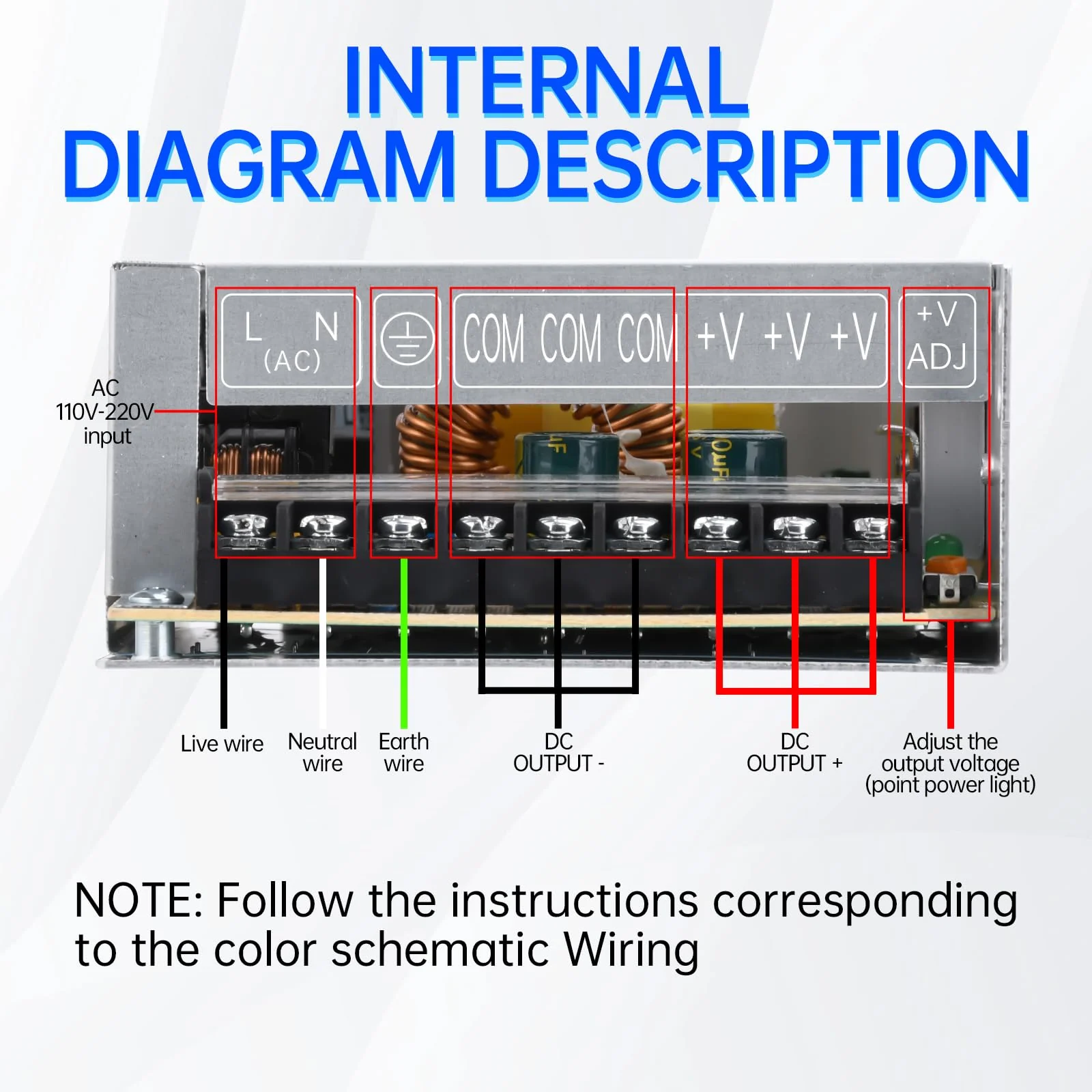 Switching Power Supply 12 V 20 A Transformer, 240 W LED Power Supply Transformer AC 230 V to DC 12 V Adapter Transformer for LED Strips, 3D Printer, LED Lighting - Image 4