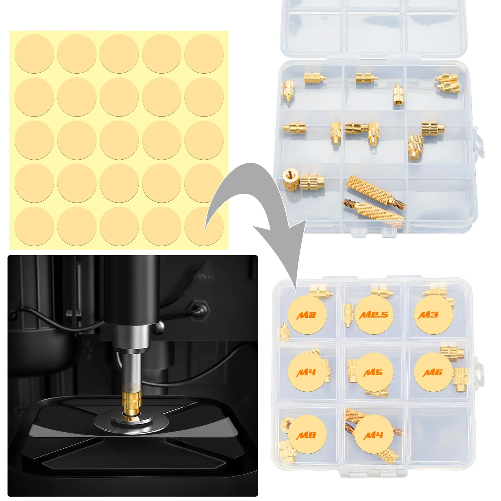 SWTYExt 2 Sets Soldering Tips Melting Aid Melting Thread for Thread Insert M2 M2.5 M3 M4 M5 M6 M8 3D Printing Accessories Soldering Iron Tips Compatible with T18 ST 900M Weller ST Series Soldering - Image 6
