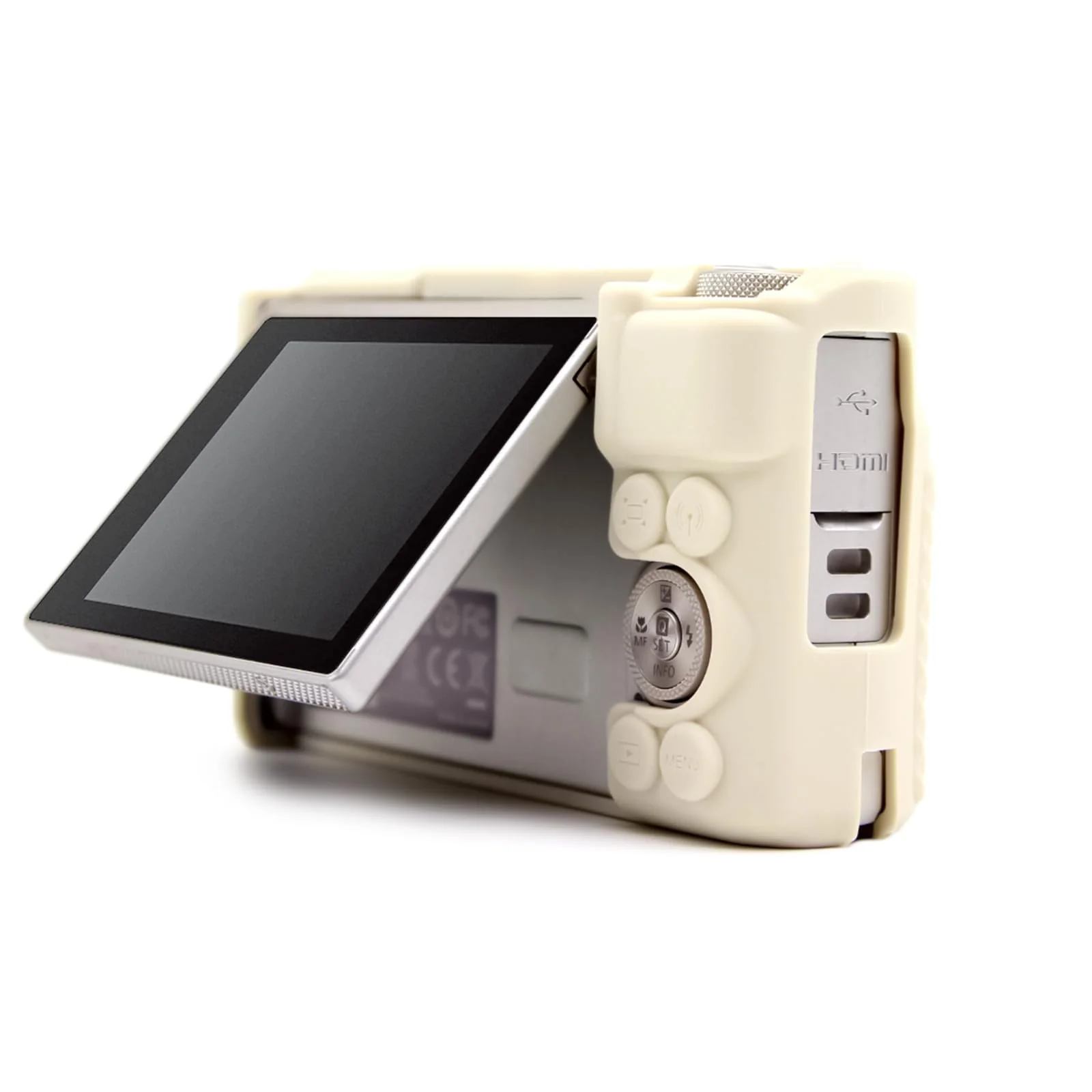 SX730 SX740 Camera Case & LCD Screen Protector Accessories Kit, Soft Silicone Case for Canon PowerShot SX740/SX730 HS Camera, Body Cover for SX740 SX730 with Lens Cap - White - Image 8