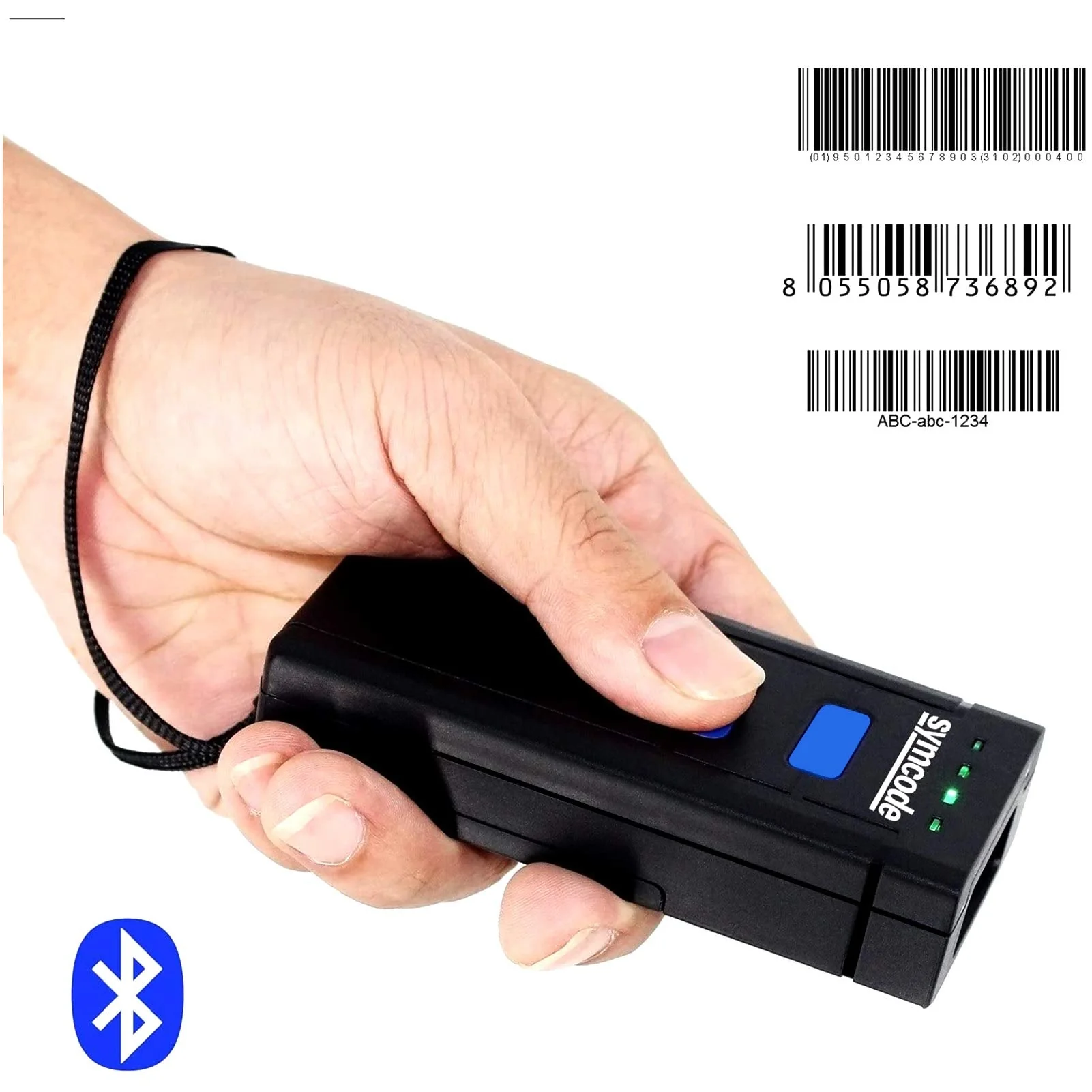 Symcode Bluetooth Wireless Barcode Scanner,Compatible with Bluetooth Function & 2.4GHz Wireless, Portable Barcode Reader Work with Windows, Mac,Android, iOS Phones, Tablets or Computers Laser 1D Bluetooth Scanner - Image 8