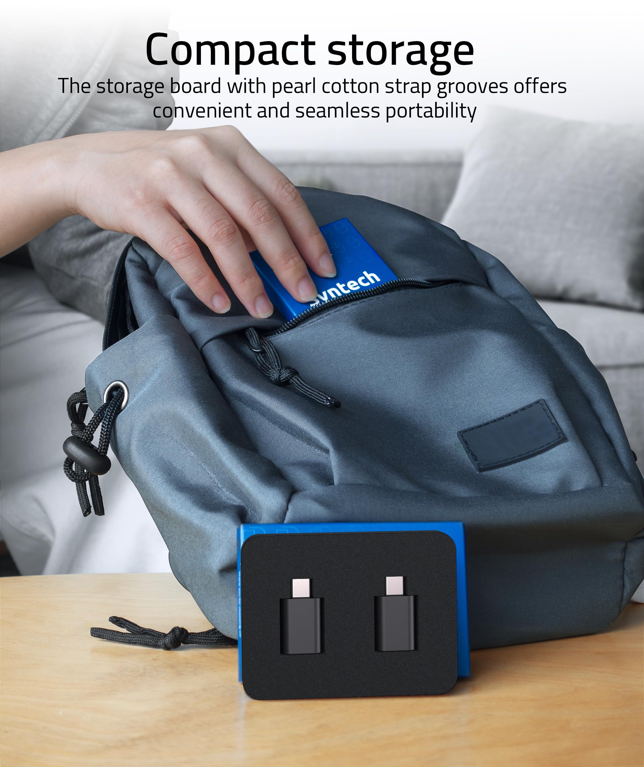 Syntech USB C to USB Adapter Pack of 2 USB C Male to USB3 Female Adapter Compatible with iPhone 15 Pro Max MacBook Pro Air 2023 iMac iPad Mini Pro, Other Type C or Thunderbolt 4/3 Devices, Space Black - Image 6