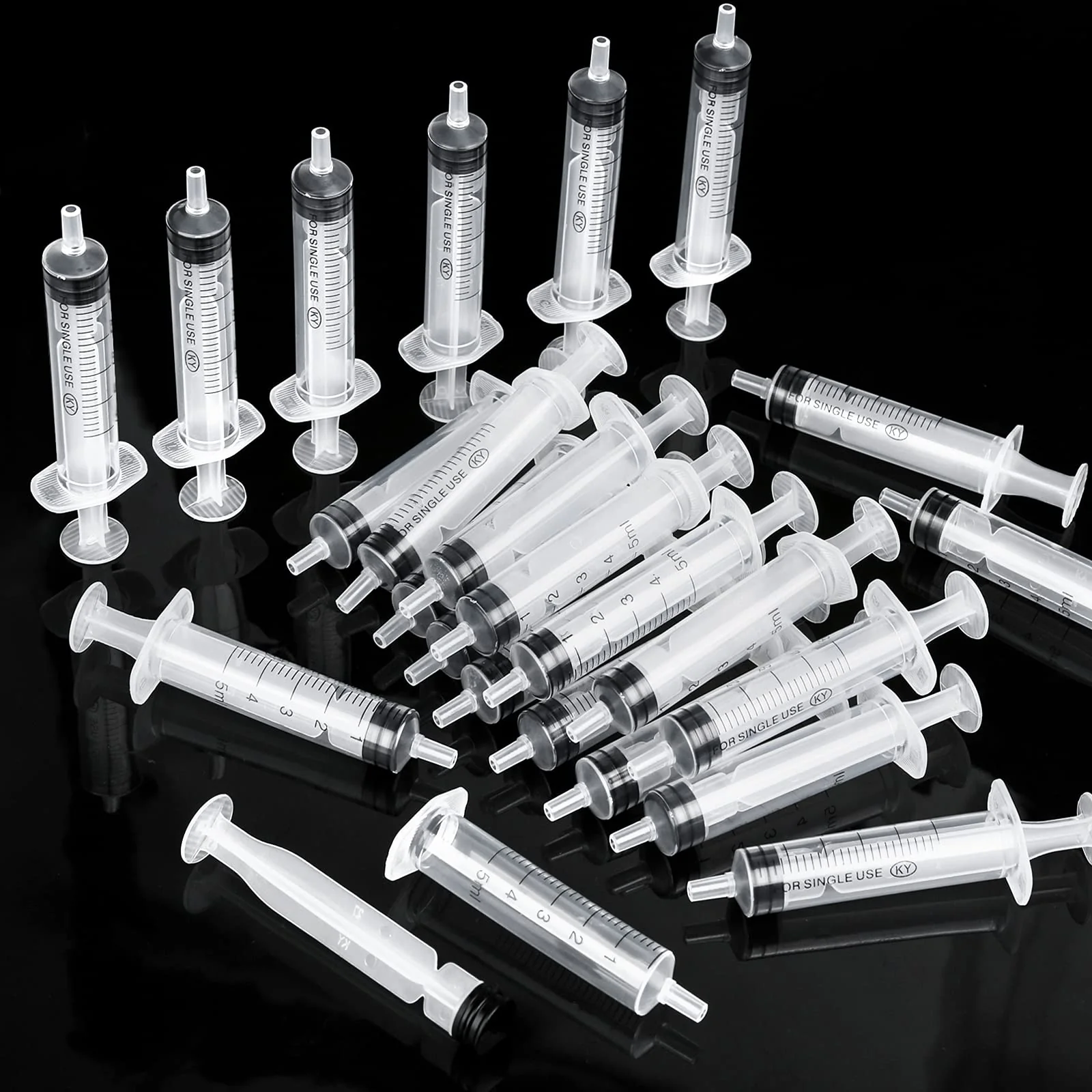 Syringe 5 ml, Pack of 8 Plastic Syringe, Plastic Syringe, Dosing Syringe, Reusable Liquid Syringe for Liquid Measurement and Dispensing, Animal Feeding, Plant Watering - Image 4